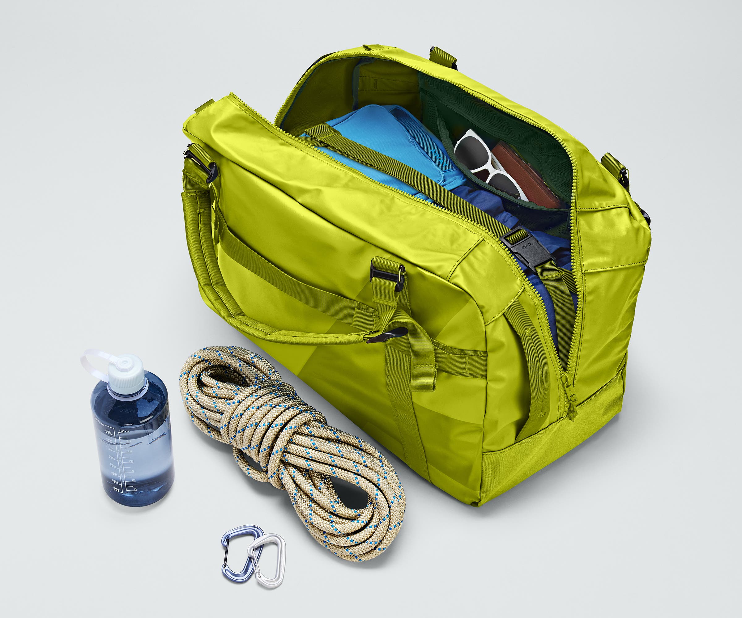 55L Active Duffle Bag in Atomic Celery - Lightweight Gym & Travel Duffel for Workouts, Weekend Trips & Sports Gear Storage