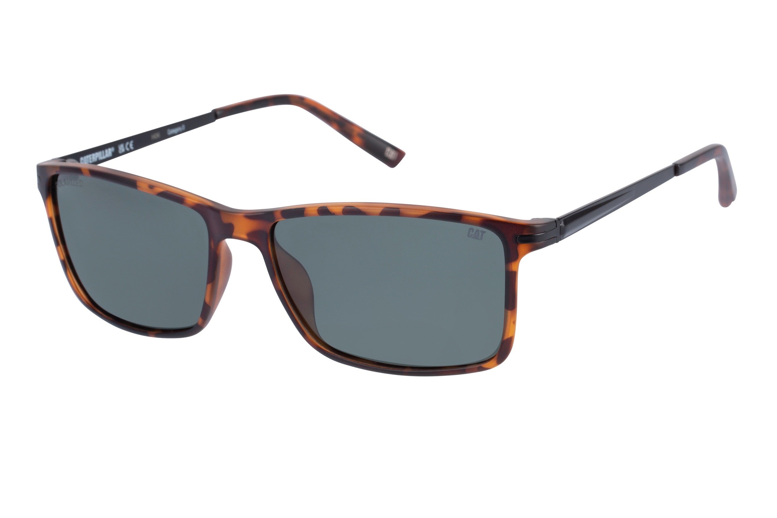 Matte Tortoise Shell PC Sunglasses with Solid Green Lenses - Stylish UV Protection for Outdoor Sports & Driving