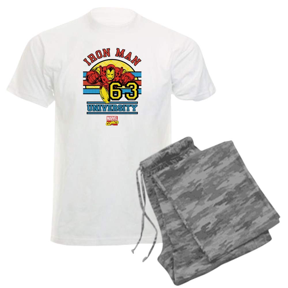 Iron Man University Men's Lightweight Pajama Set - Superhero Sleepwear for Marvel Fans, Comfortable Lounge & Sleepwear for College Students & Adults (Perfect for Gifts, Dorm Life & Movie Nights)
