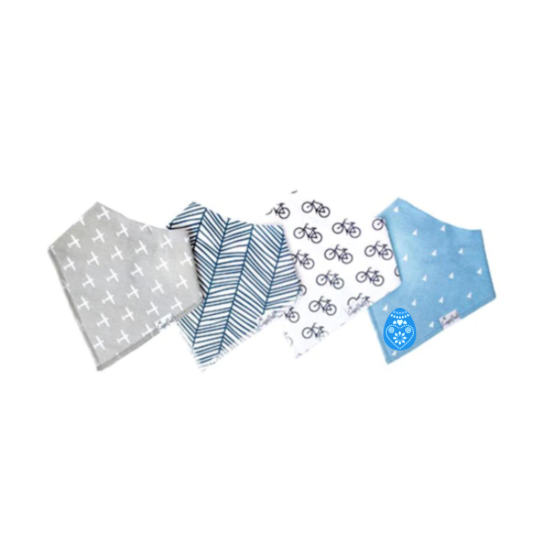Premium Copper Pearl Baby Bibs 4-Pack - Soft, Absorbent & Stylish for Feeding, Drooling & Messy Playtime