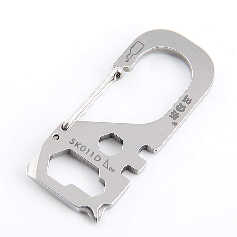 Sanrenmu Keychain Multi-Tool with Screwdriver & Wrench - Compact EDC Tool with Key Ring for Outdoor, Camping, Hiking & Everyday Carry