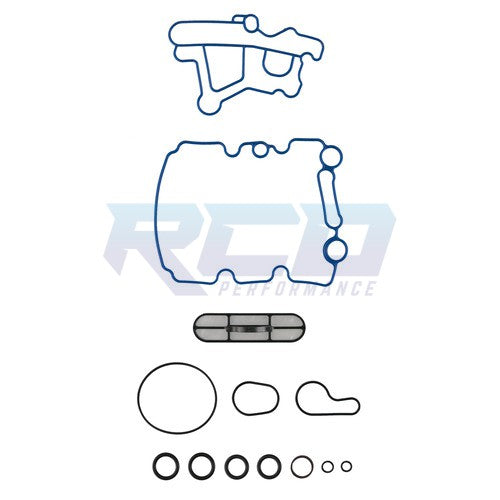Fel Pro 2003-2010 Ford 6.0L Powerstroke Diesel Oil Cooler Gasket Replacement Kit - Compatible with F250 F350 Super Duty Trucks, Prevents Oil Leaks & Engine Damage