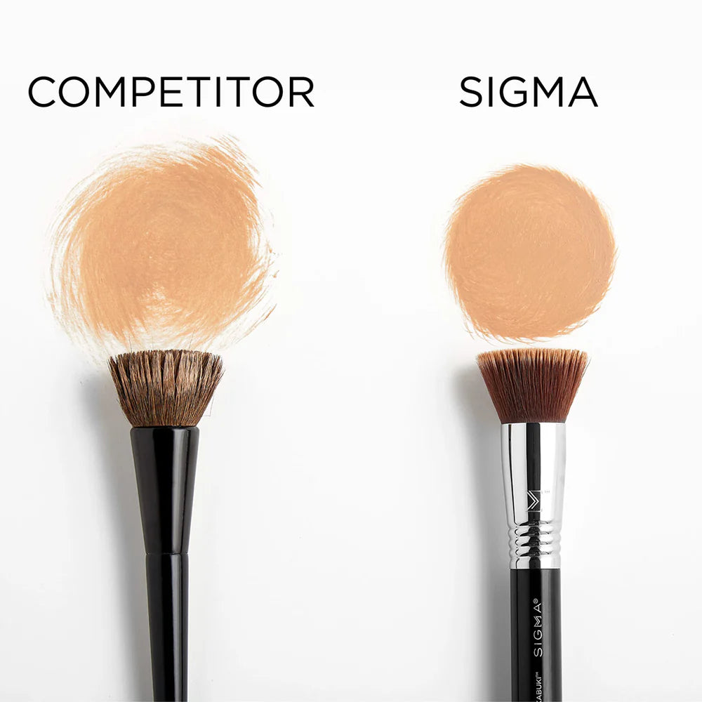 Sigma Beauty F80 Flat Kabuki Brush - Premium Foundation Makeup Brush for Flawless Airbrush Finish - Perfect for Liquid, Cream & Powder Cosmetics - Ideal for Professional Makeup Artists & Home Beauty Routines
