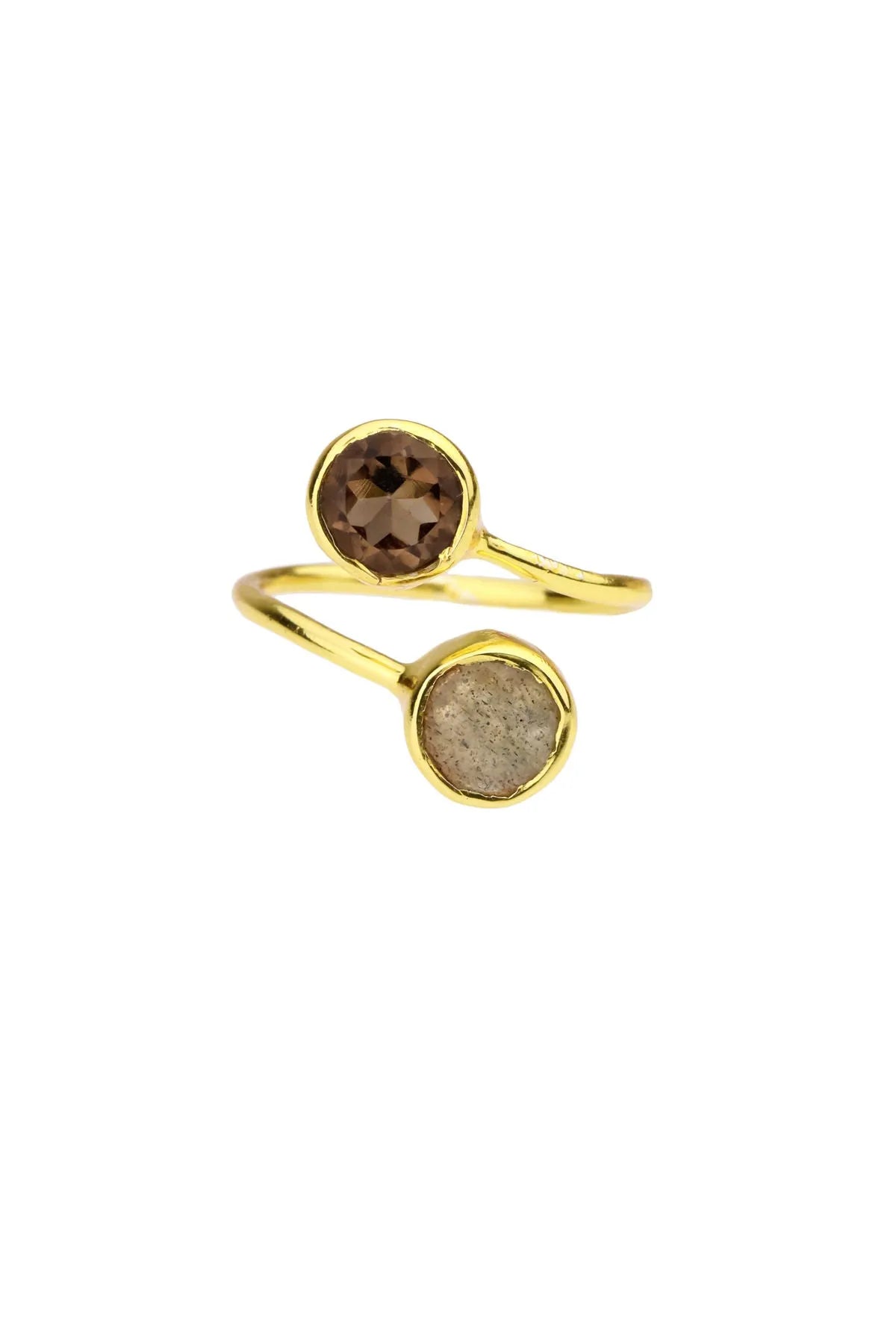 Exquisite Double Gemstone Ring for Women - Elegant Stackable Birthstone Jewelry Gift for Her - Perfect for Anniversaries, Engagements & Special Occasions