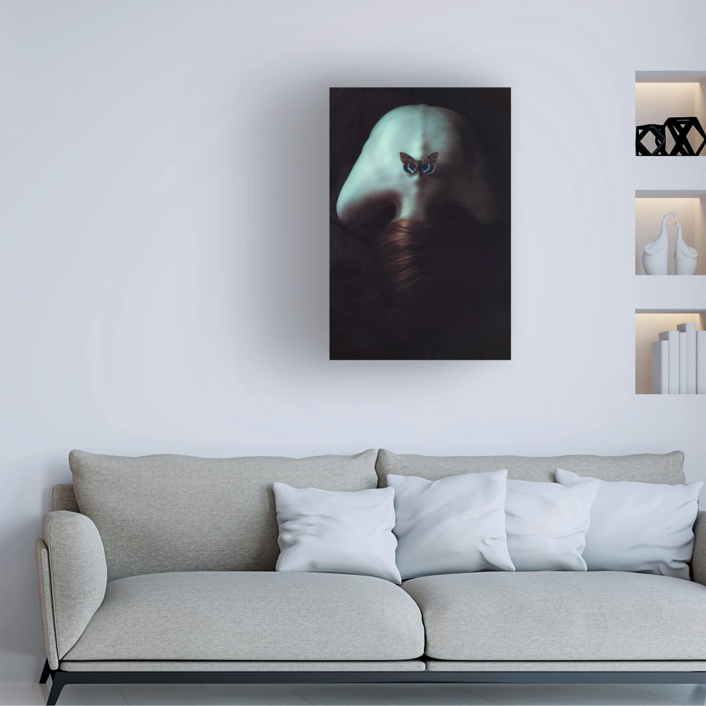 Trademark Fine Art Moth Canvas Wall Art Print by Magdalena Russocka - Elegant Home Decor for Living Room, Bedroom & Office