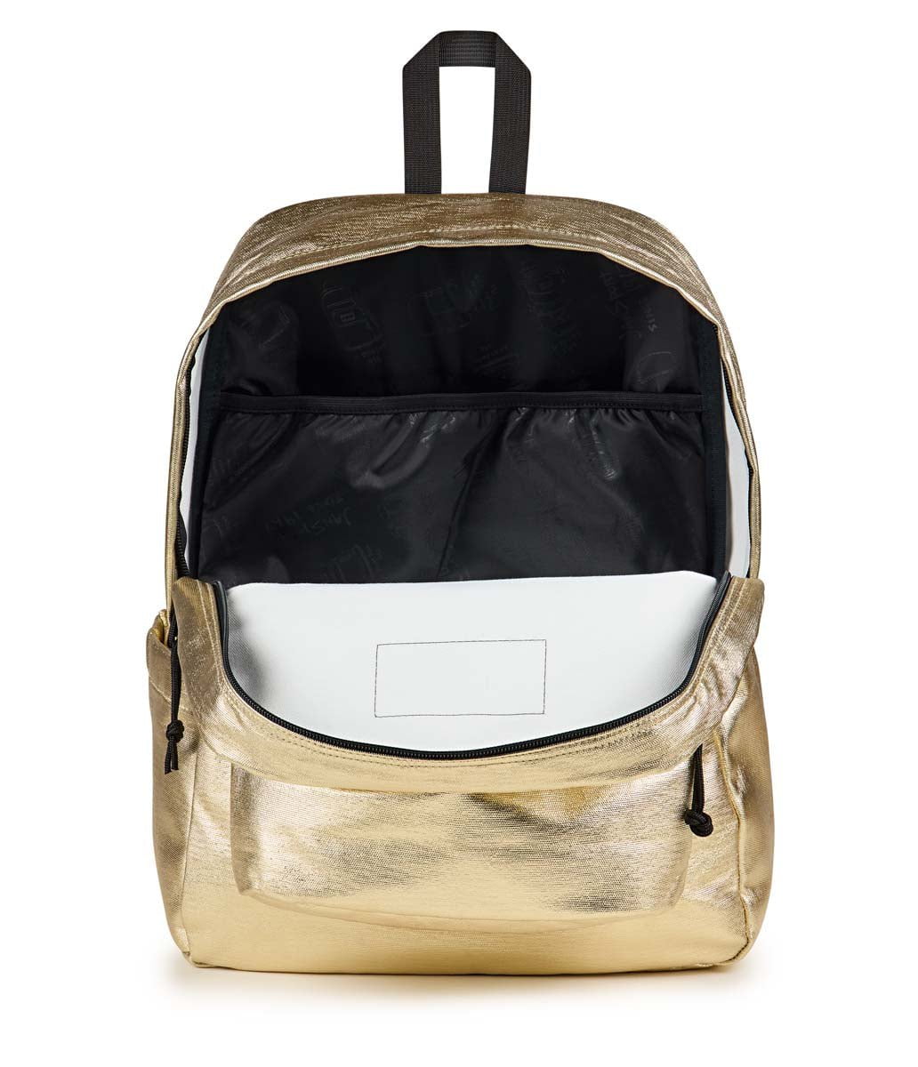 JanSport SuperBreak Plus FX Backpack - Lightweight Laptop Backpack for School & Travel, Surreal Shine Gold - Perfect for College Students, Work Commute & Outdoor Adventures