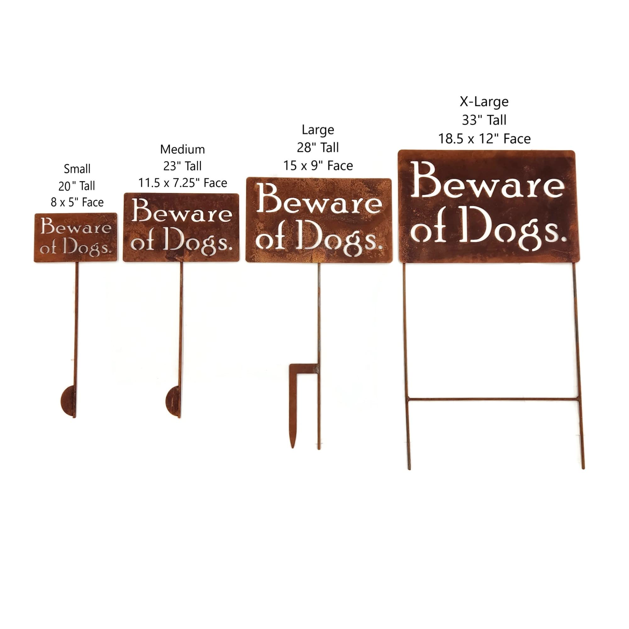 Funny Beware of Dog Garden Stake - Large 28 Inch Tall Metal Yard Sign for Outdoor Decor (20-33 Inches) - Perfect for Lawn, Backyard & Garden Security