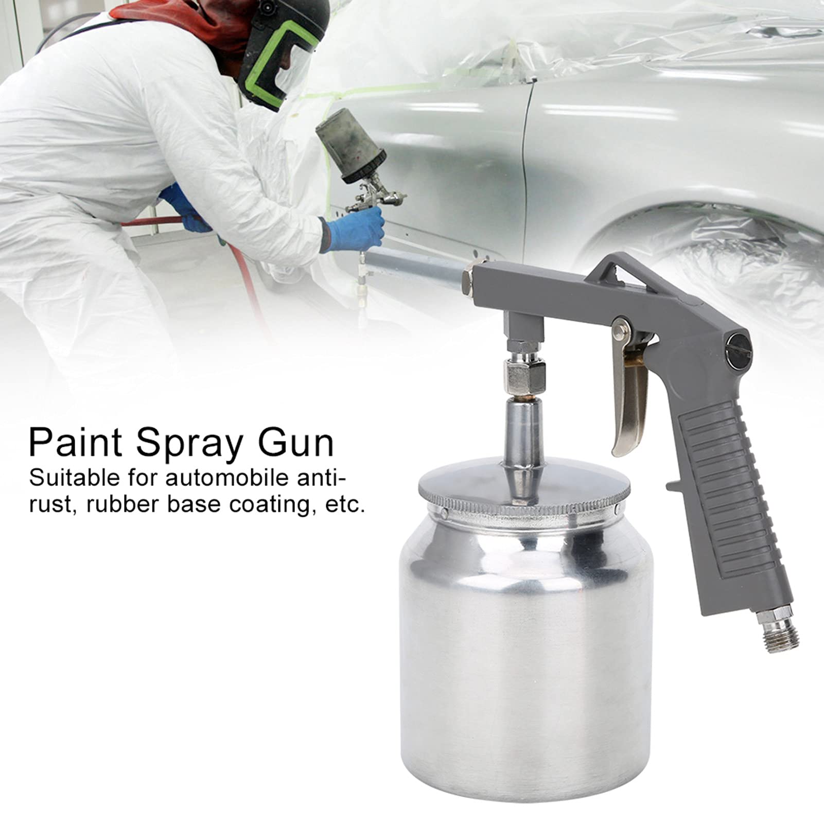 Professional HVLP Air Spray Gun with 750ML Aluminum Cup - Pneumatic Paint Sprayer Kit for Automotive, Furniture, Walls & Doors - Includes Clean Brush for Easy Maintenance - Perfect for DIY Projects & Professional Use