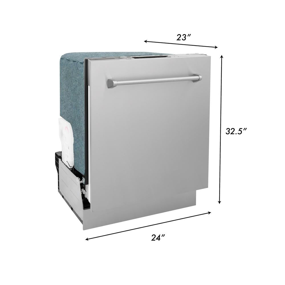 ZLINE 48-inch Stainless Steel Dual Fuel Range Kitchen Package with Convertible Range Hood & Dishwasher (3KP RARH48 DW) - Perfect for Modern Home Chefs & Open Concept Kitchens