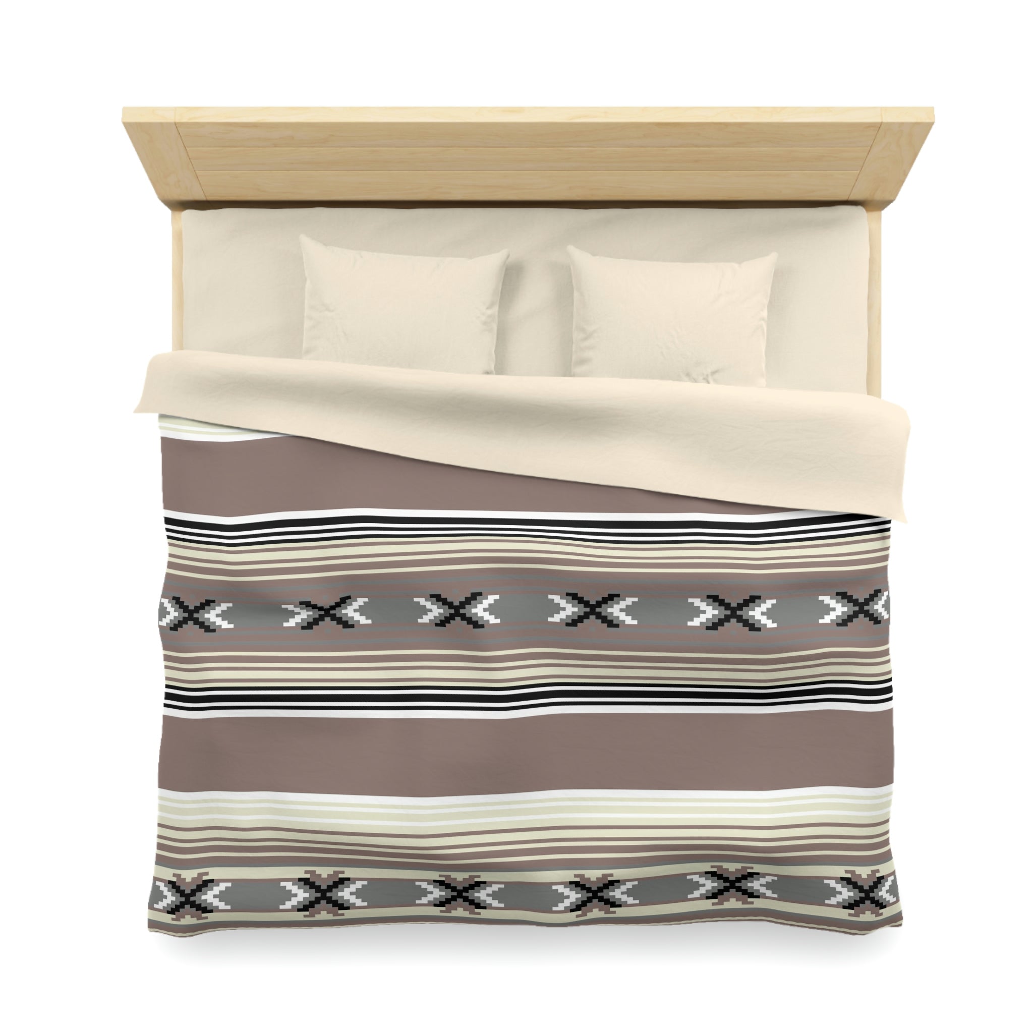 Southwestern Style Microfiber Duvet Cover Set - Soft Polyester Comforter Cover for Twin & Queen Beds - Perfect for Boho Chic Bedroom Decor & Guest Room Makeover