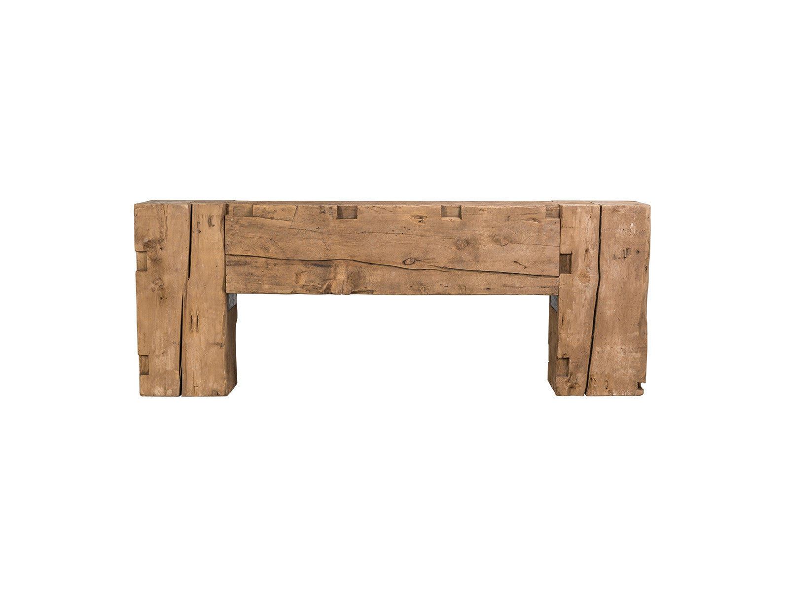 English Beam Console - Elegant Wooden TV Stand with Storage Shelves | Perfect for Living Room, Bedroom & Home Theater Setup