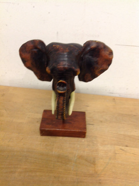 10 Handcrafted Wooden Elephant Figurines on Stand - Perfect for Home Decor, Office Desk, and Gift Giving