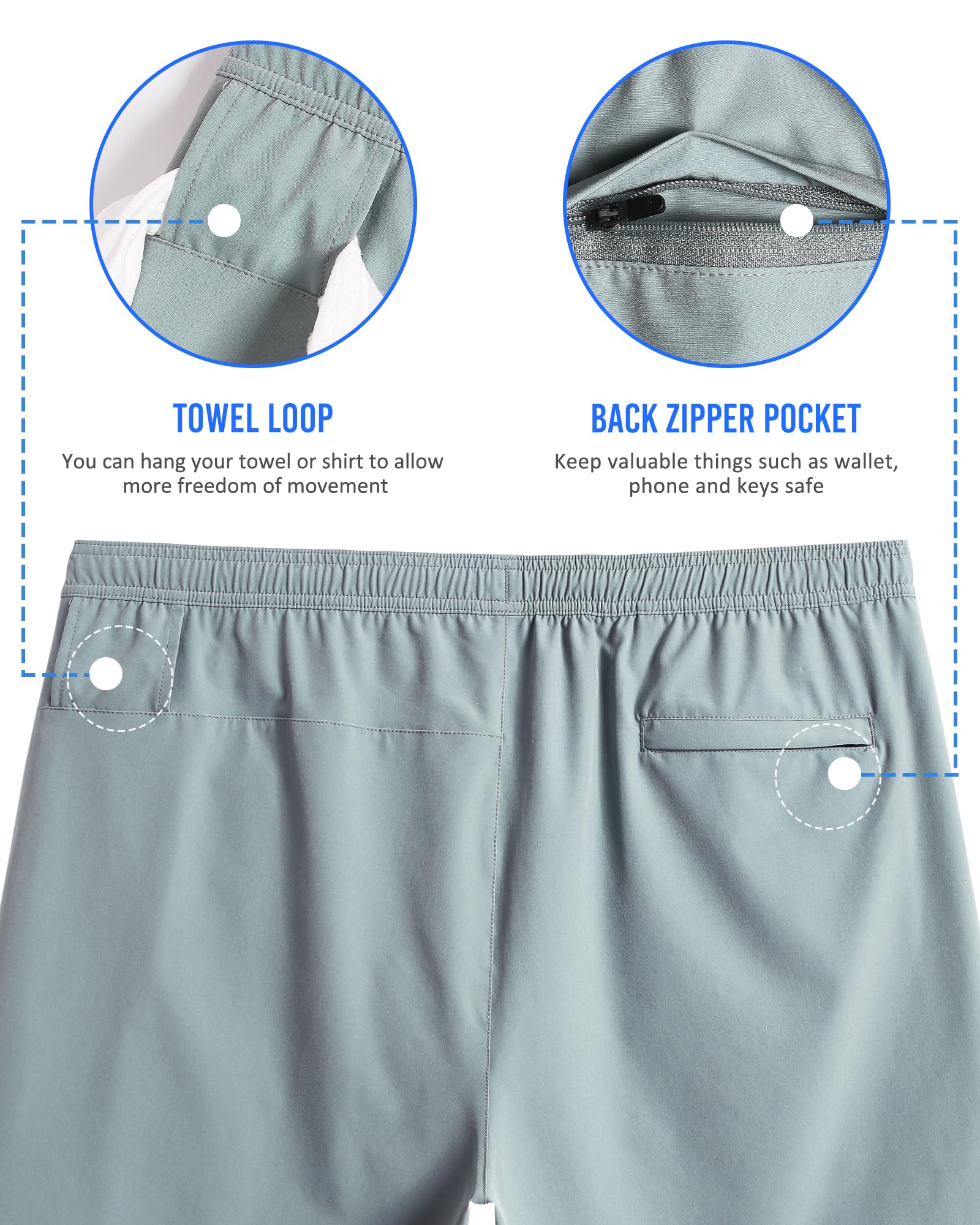 Maamgic Men's 5-Inch Gym Running Shorts - 2-in-1 Quick Dry Athletic Workout Shorts for Training, Jogging & Outdoor Sports | Lightweight Comfort for Active Lifestyles