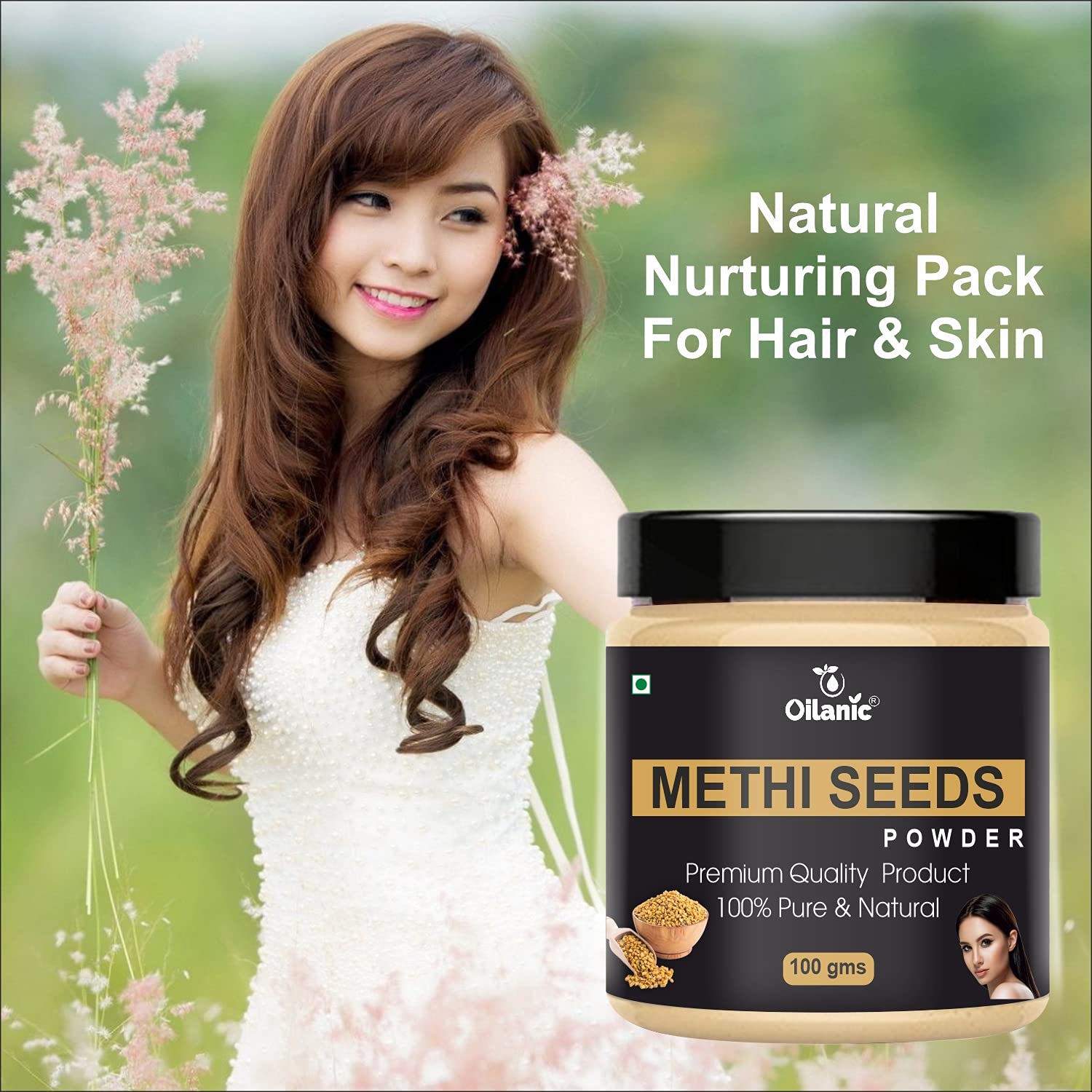 Oilanic 100% Pure Natural Fenugreek Seed Powder - 3 Pack (300g) for Healthy Skin & Hair Care | DIY Face Masks, Hair Growth Treatments & Ayurvedic Remedies
