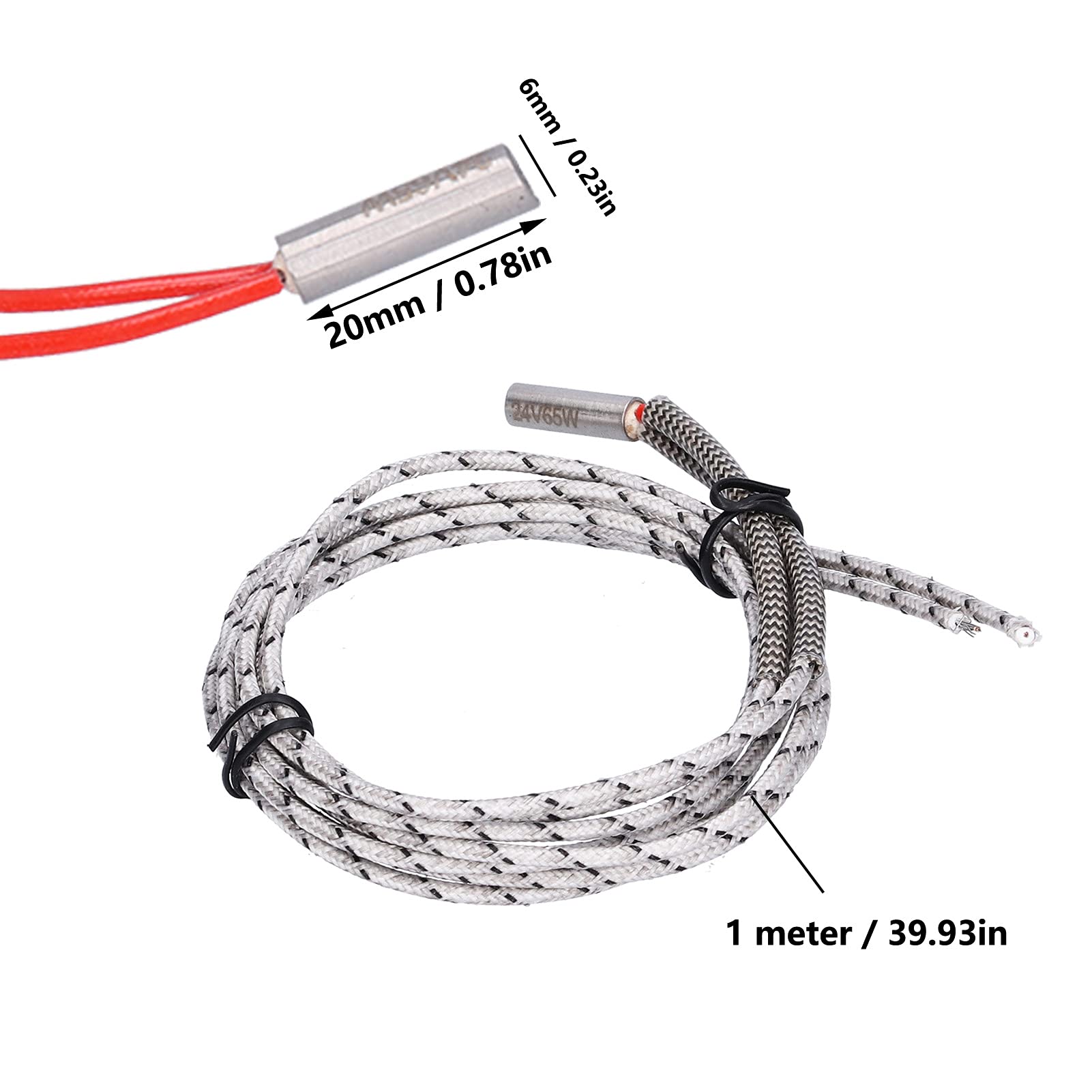 1 Meter 3D Printer Heating Tube with Cartridge Heater Wire - High Temperature Resistant Accessory for 3D Printing, DIY Projects & Home Repairs