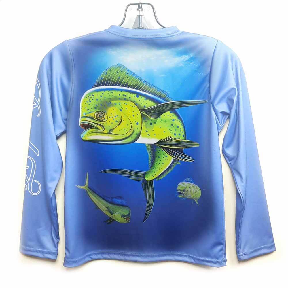 Men's Long Sleeve Sailfish Mahi Tuna Fishing Shirt - UPF 50+ Sun Protection, Quick Dry & Breathable Performance Shirt for Fishing, Boating & Outdoor Activities