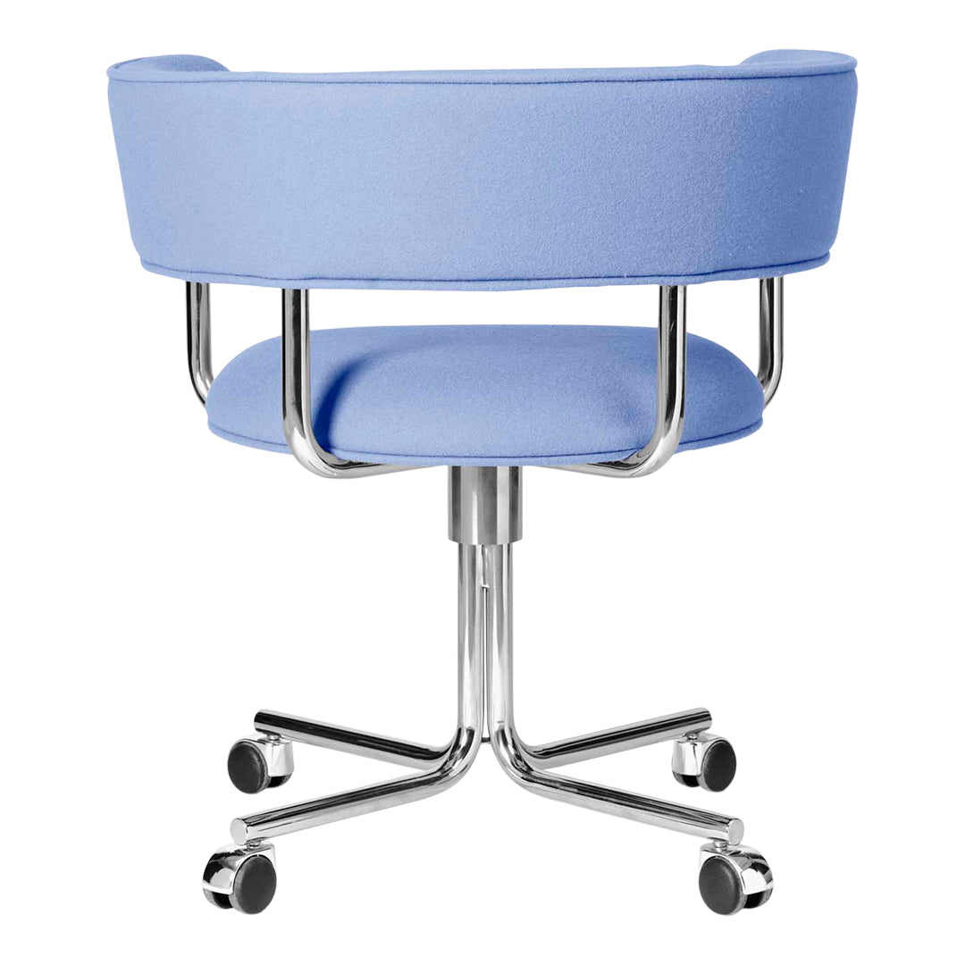 Swivel Dining Armchair with Wheels - Modern Rolling Chair for Kitchen, Dining Room & Office - Comfortable & Stylish Seating Solution