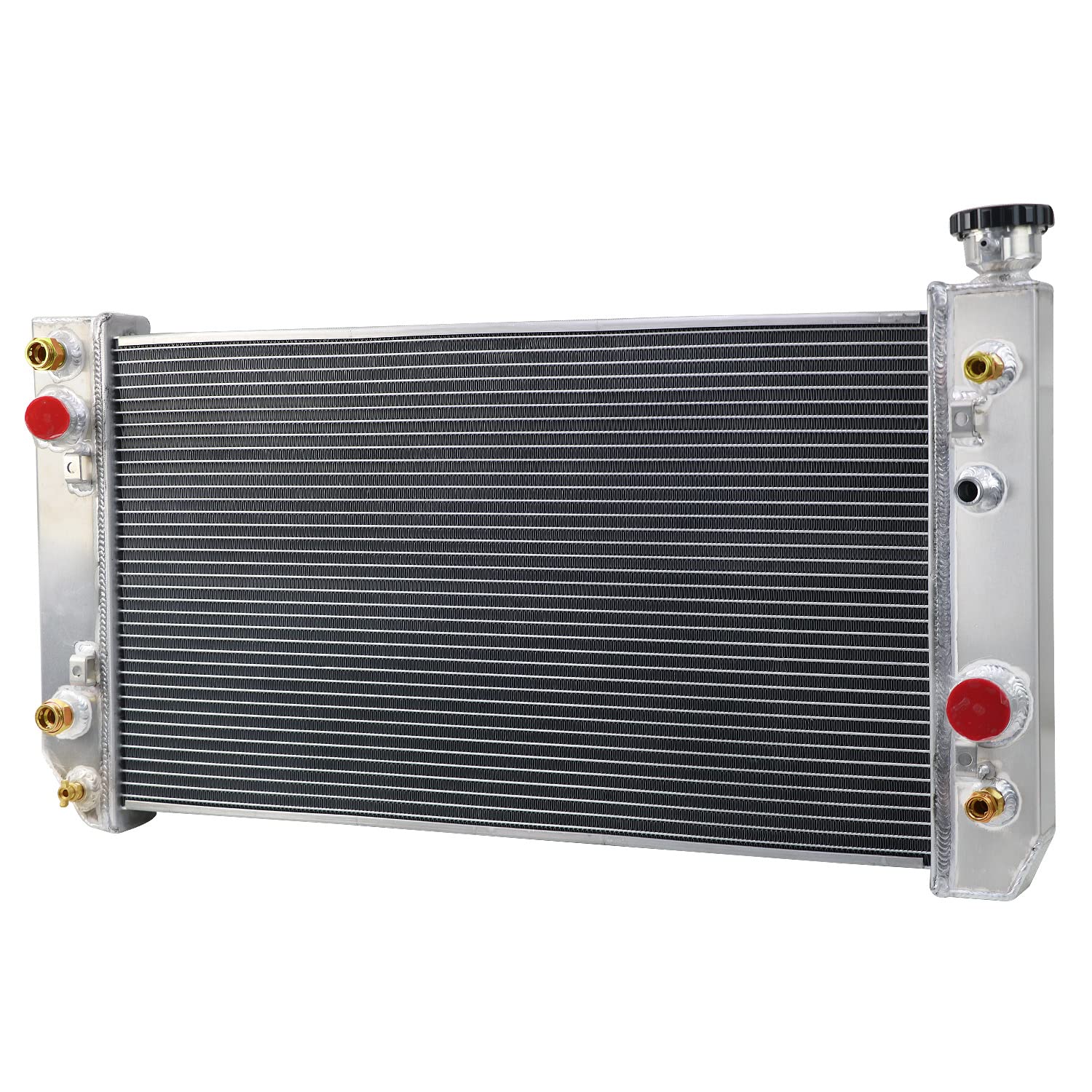 1988-1994 Chevy S10/S10 Blazer & GMC Jimmy/S15/Sonoma & 91-94 Oldsmobile Bravada 4.3L V6 All-Aluminum 3-Row Radiator Kit with Shroud, Fan & Relay - Perfect for Engine Cooling & Off-Road Adventures
