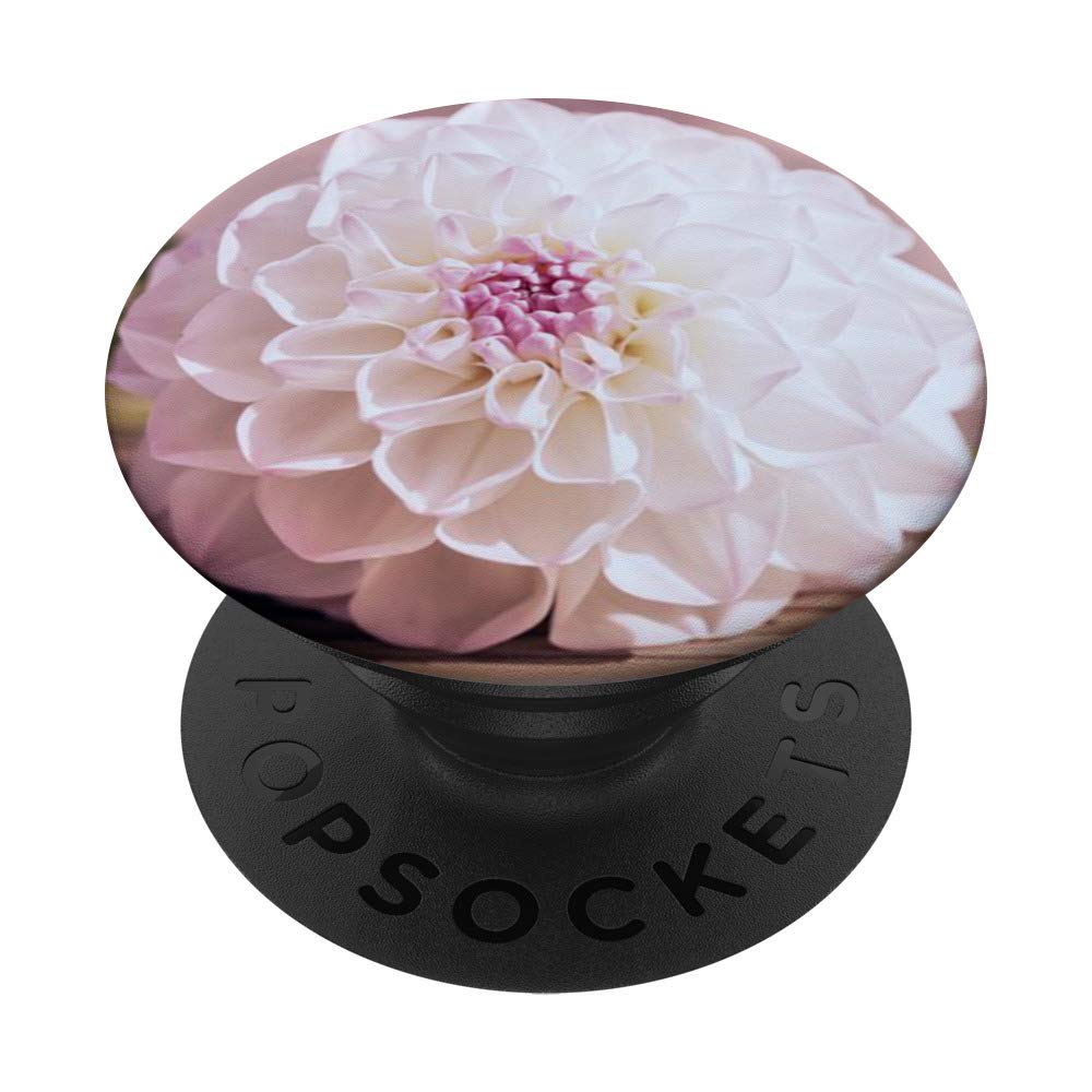 Elegant Pink Dahlia Flower PopSockets Phone Grip & Stand - Universal Phone Holder for iPhone, Samsung, Tablets - Perfect for Work, Travel & Selfies