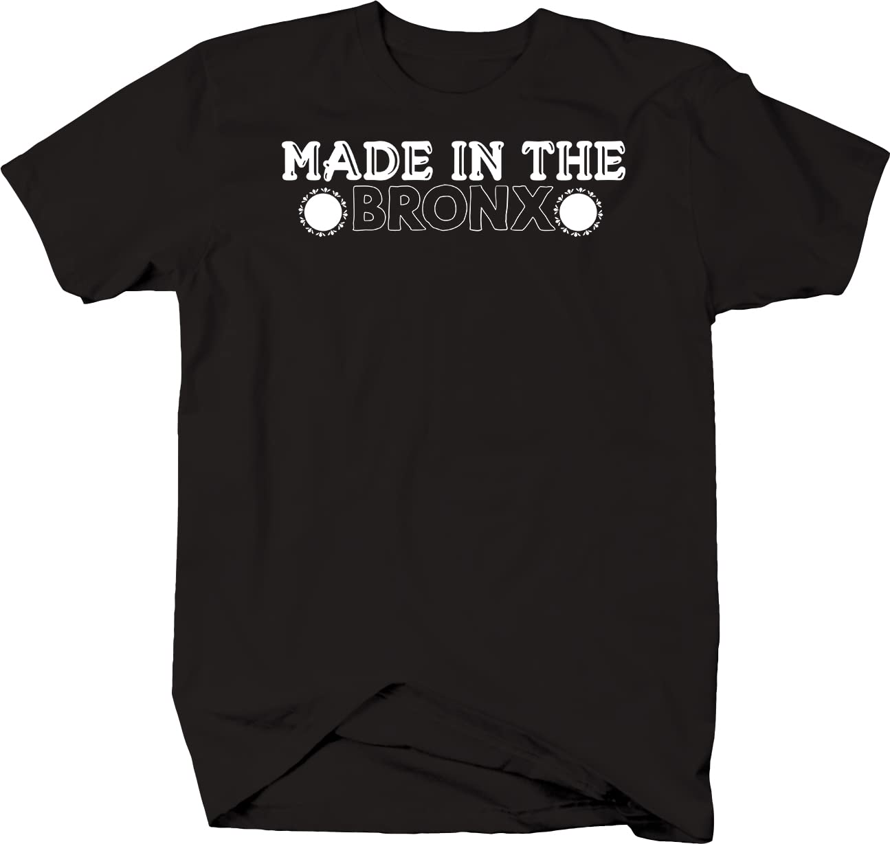 New York Travel Born & Raised T-Shirt for Men - Made in The Bronx | Black Cotton Tee for Urban Style & Streetwear Fashion