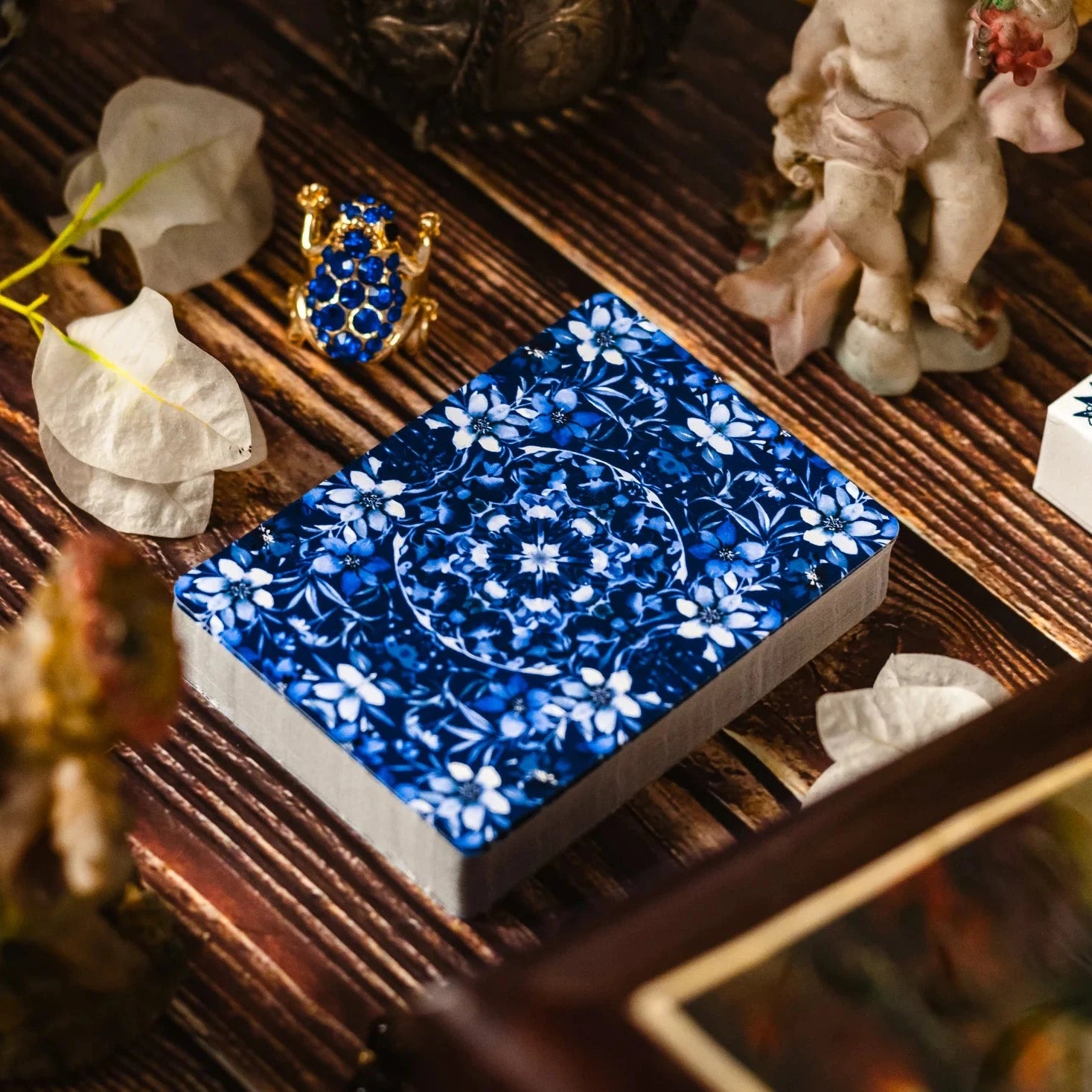 Bloom Sapphire Playing Cards - Premium Blue Deck for Poker, Magic Tricks & Card Games | Ideal for Casino Nights, Poker Parties & Cardistry Performances