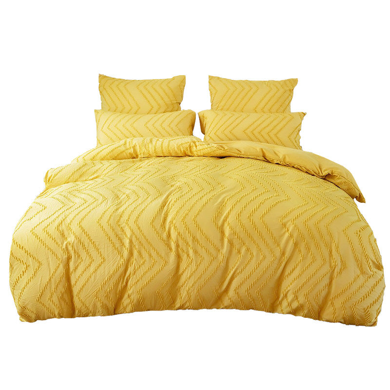 Zig Zag Fringe Duvet Cover Set - Bohemian Style Bedding for Queen/King Size - Perfect for Boho Chic Bedroom Decor & Guest Room Makeover