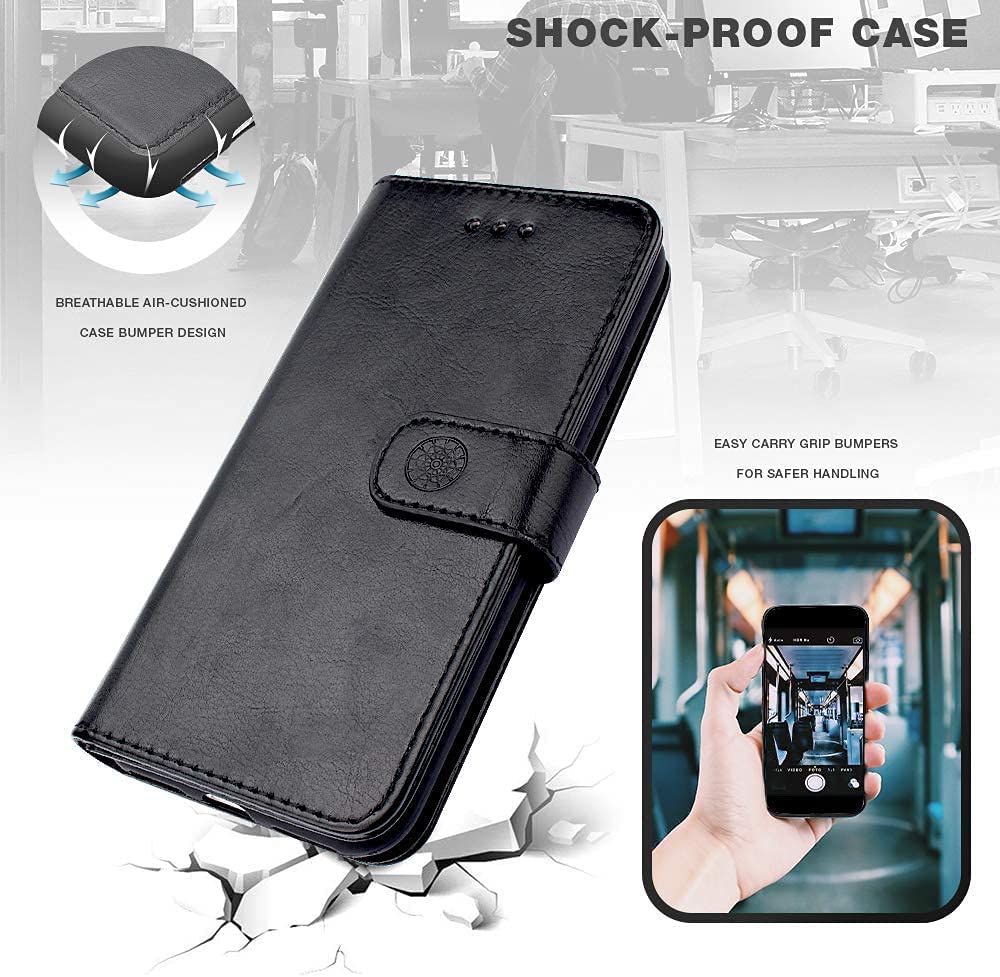 Premium Vegan Leather Magnetic Wallet Case for iPhone 15 Pro Max 6.7