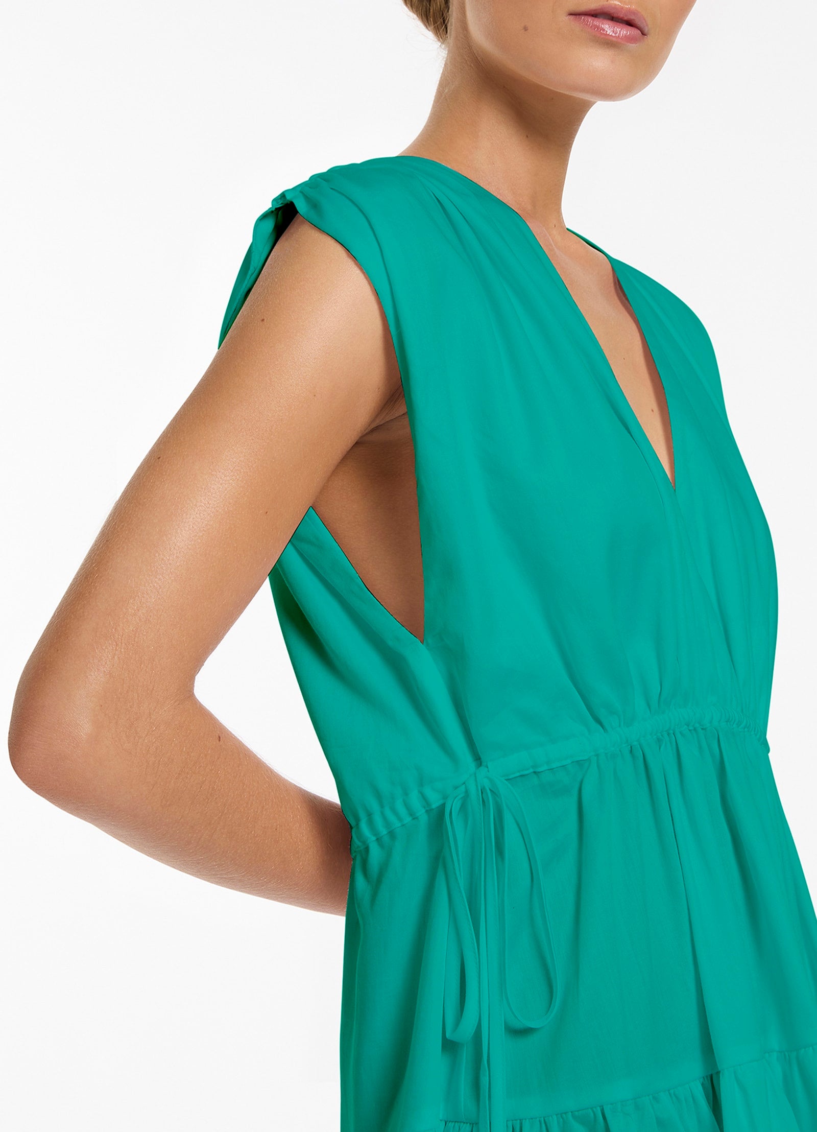 Jetset Tiered Mini Dress in Mineral - Flowy Summer Dress for Women, Perfect for Beach Vacations, Parties & Date Nights