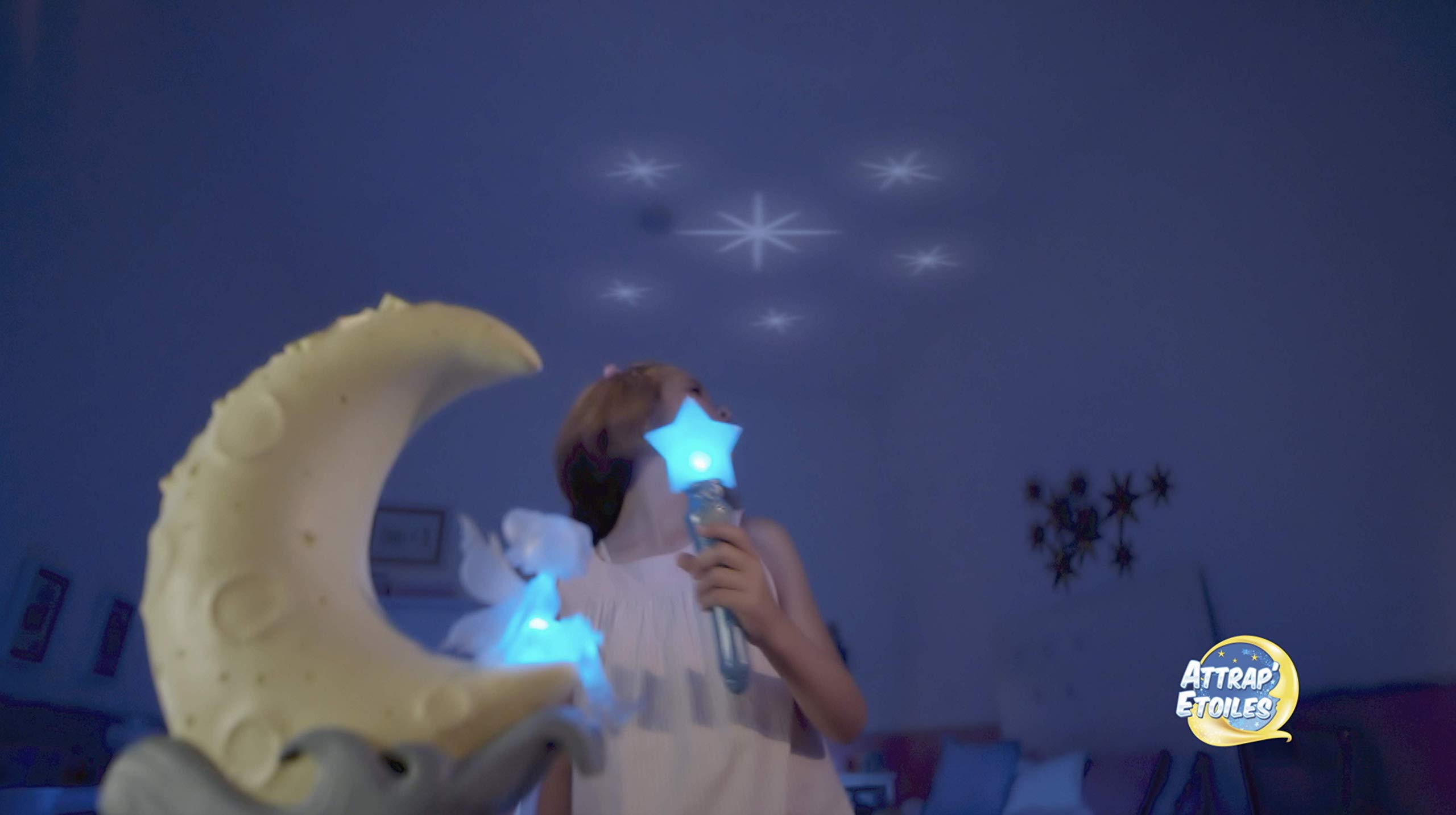 IMC Toys Attrap'Etoiles Playfun 97346 - Light Up Star Catcher Toy for Kids - Fun Nighttime Glow in The Dark Game for Bedroom & Outdoor Play