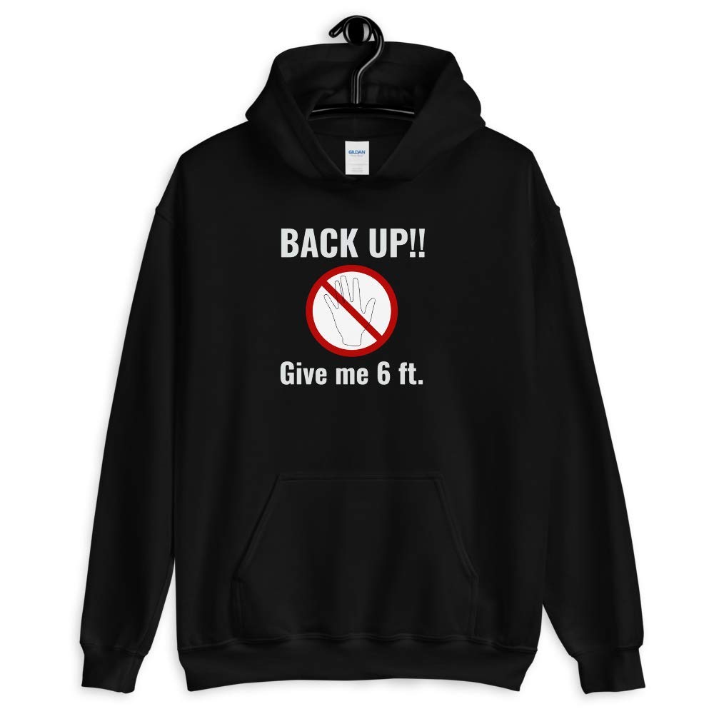 6ft Social Distance Hoodie - Quarantine & Social Distancing Gift for Friends & Family - Perfect for Outdoor Gatherings, Safe Shopping & Pandemic Safety