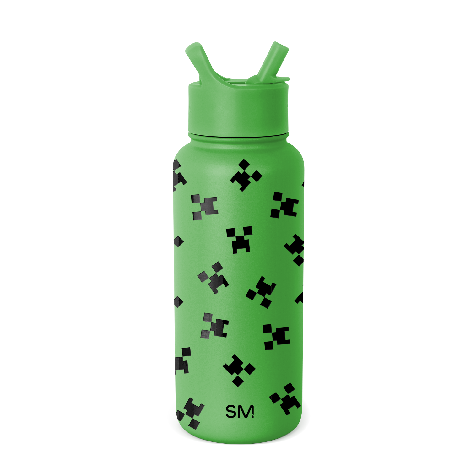 Minecraft Summit Water Bottle with Straw Lid - Insulated Stainless Steel Kids Bottle for School, Sports & Outdoor Adventures