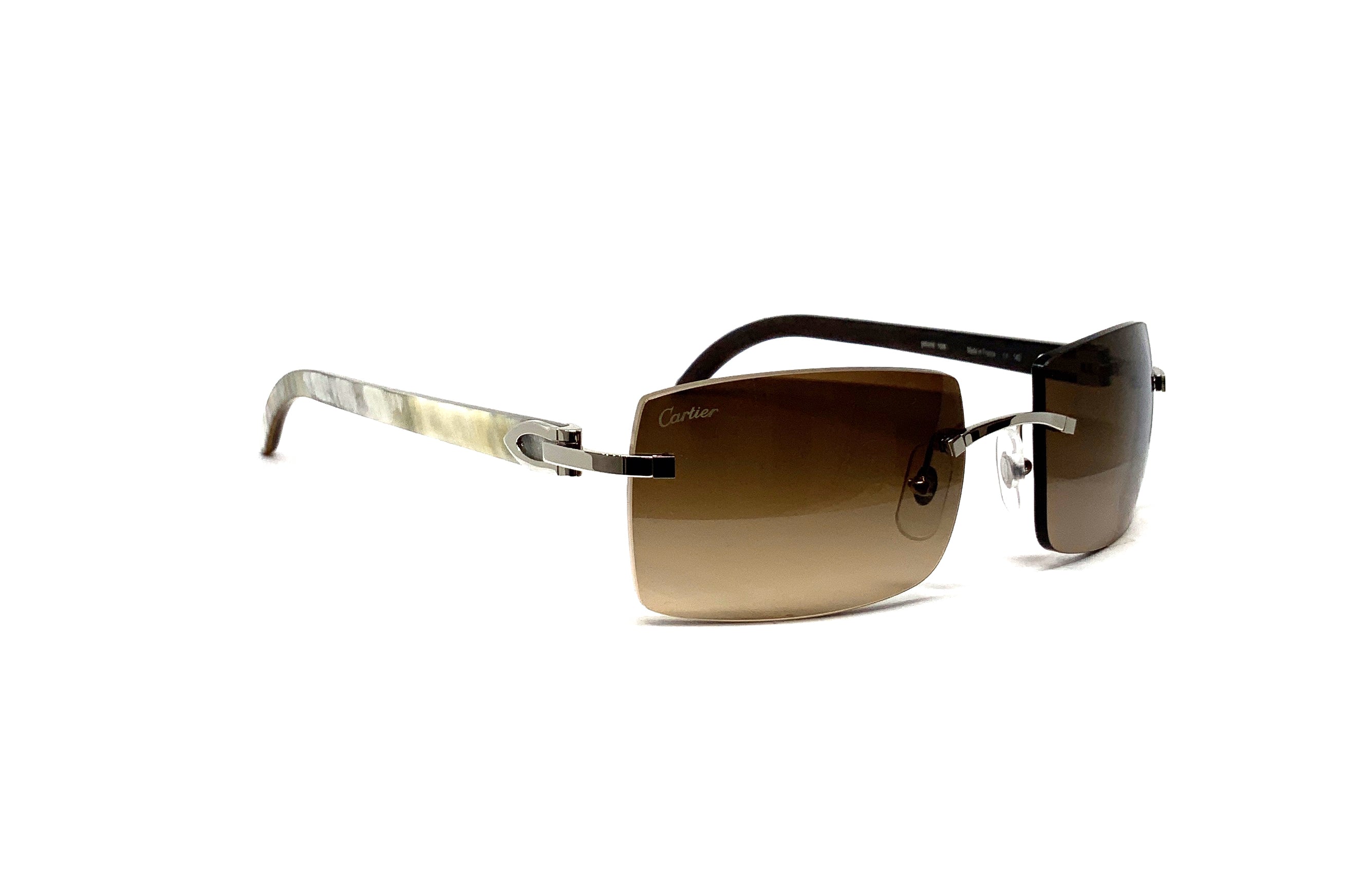 Cartier C Décor CT0019RS Buffalo Horn Sunglasses - Luxury Designer Shades for Men & Women - Perfect for Outdoor, Travel & Fashion Accessories
