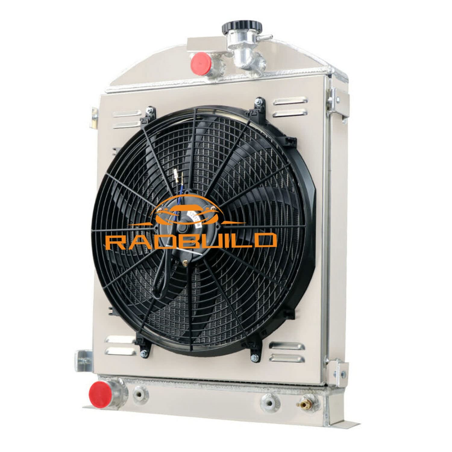 1928-1931 Ford Model A 3.3L L4 Aluminum Radiator - 3 Row Cooling System with 16