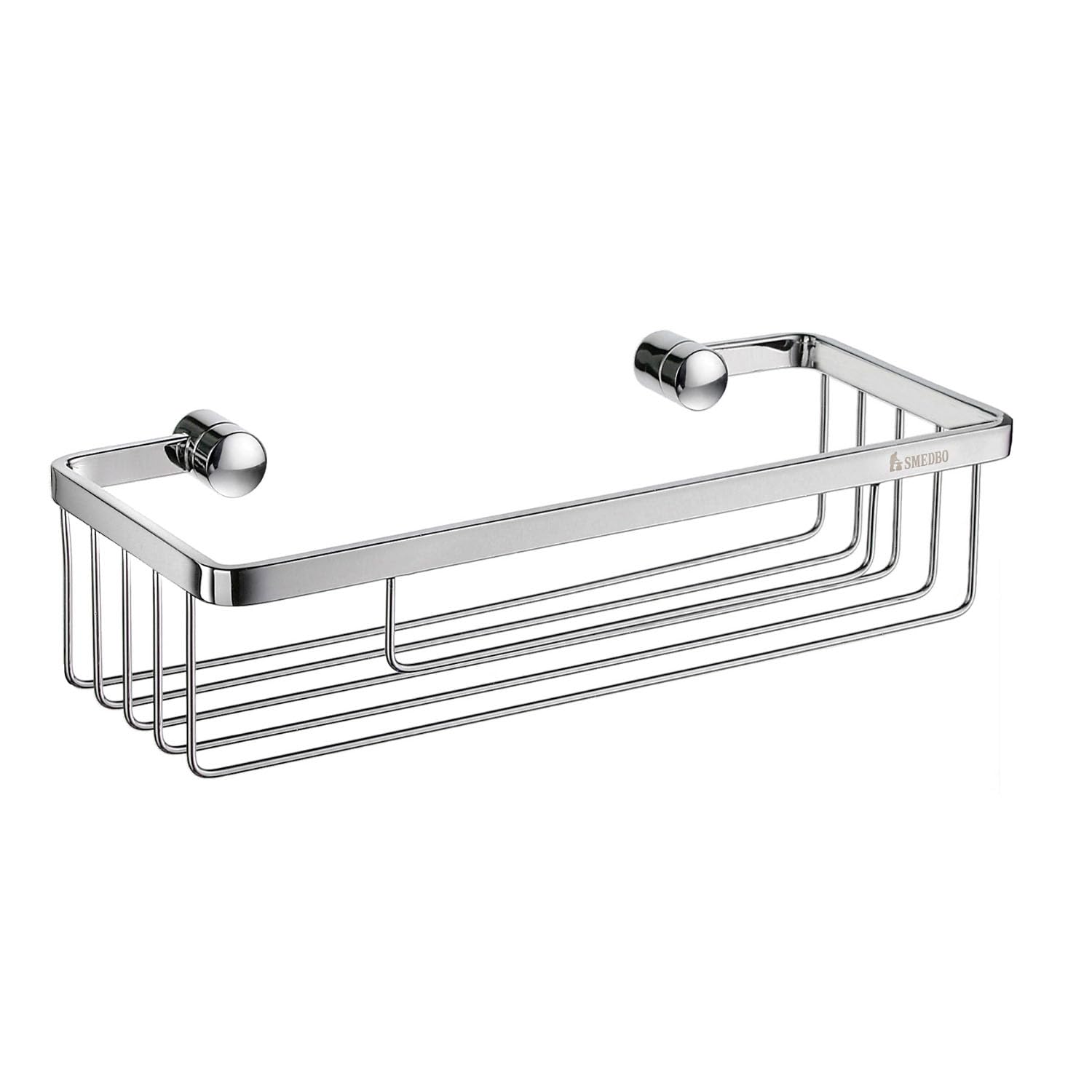 Polished Chrome DK2001 Single Tier Soap Basket for Bathroom & Shower - Durable Stainless Steel Organizer for Soap, Sponge & Beauty Products
