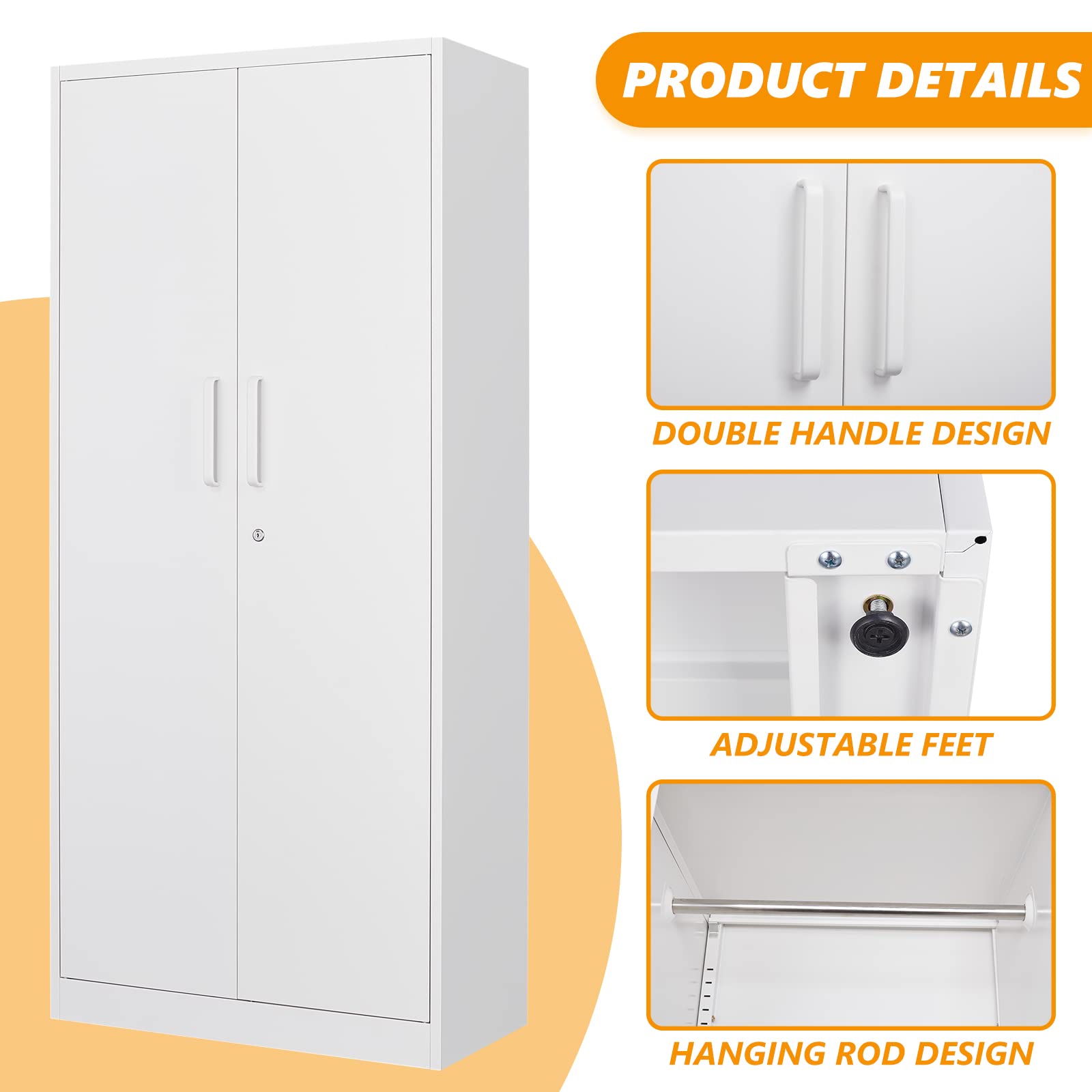 STANI Lateral File Cabinet - Metal Storage Cabinet with Adjustable Shelf & Lockable Drawer | Home Office & School Filing Solution | Perfect for Document Organization & Office Supplies Storage