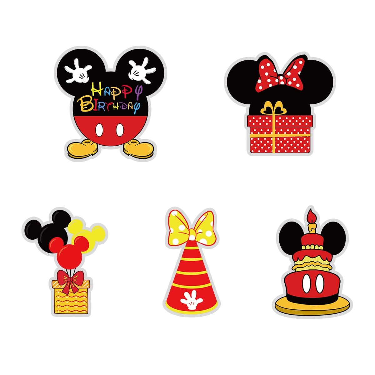 5Pcs Mickey Mouse Birthday Party Supplies - Large Cartoon Mickey Yard Lawn Signs for Kids Birthday Decorations | Perfect for Outdoor Birthday Parties, Disney Themed Events & Backyard Celebrations