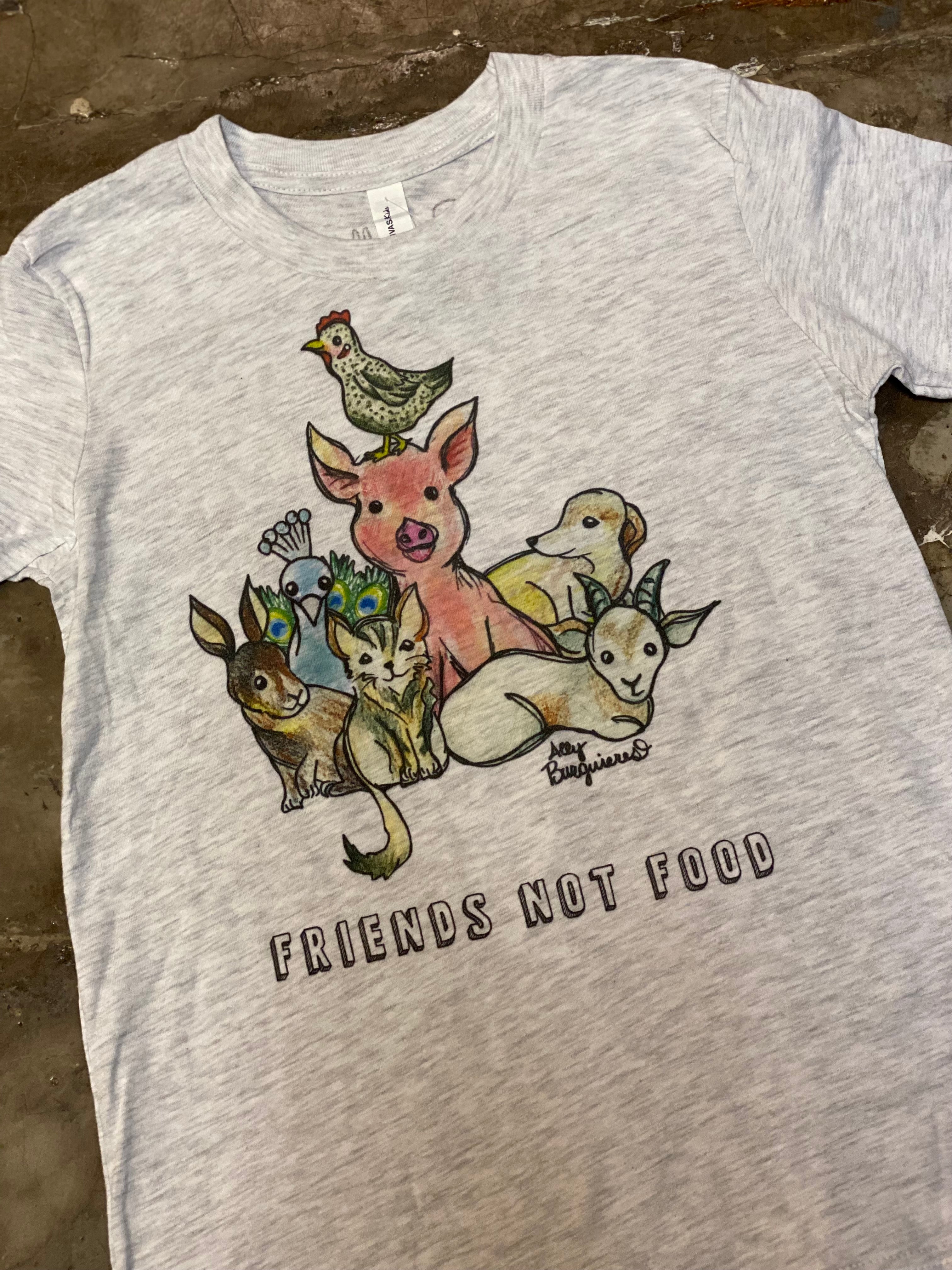 Friends Not Food Vegan Youth T-Shirt - Cocoally | Animal Rights & Ethical Fashion for Kids & Teens