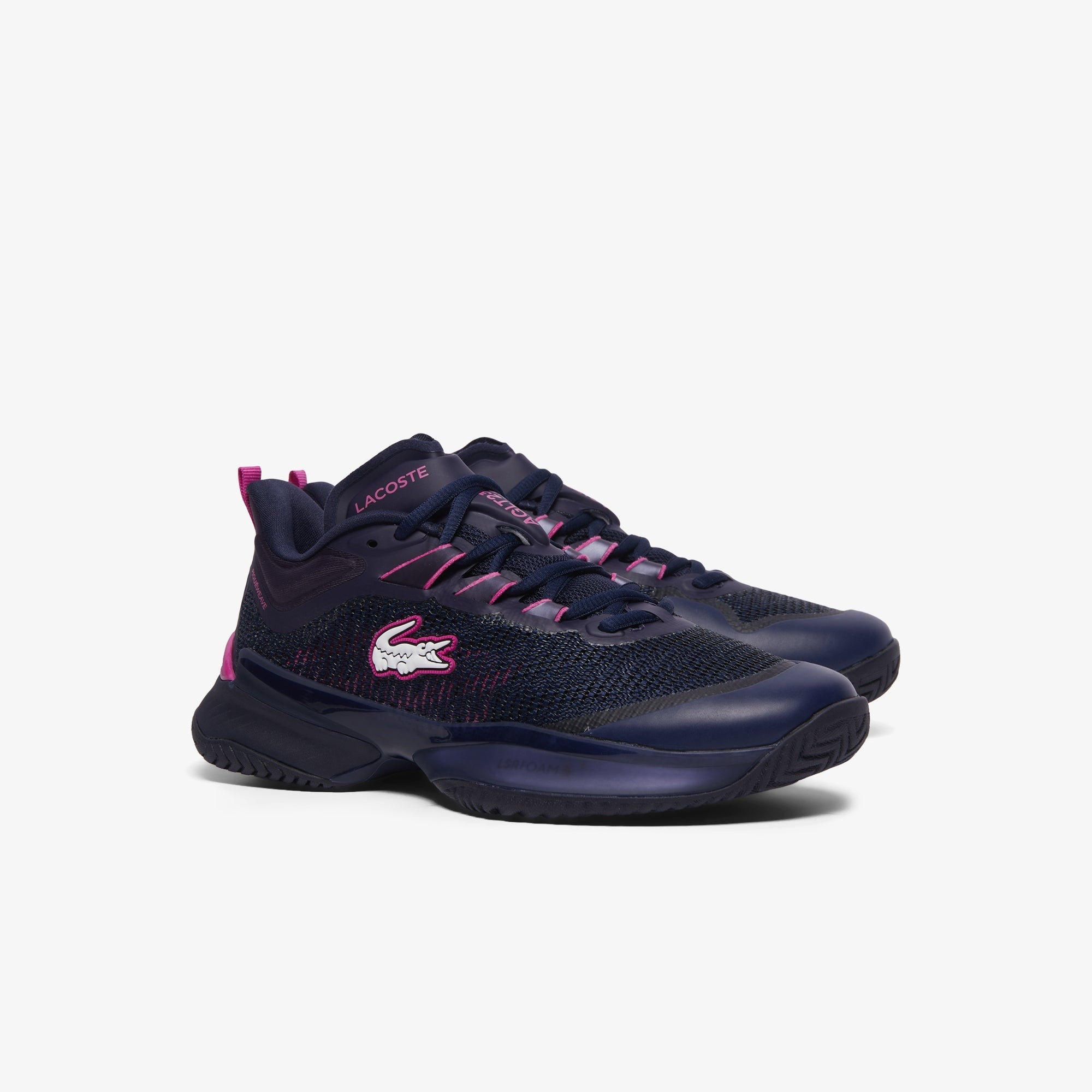 Lacoste Women's AG LT23 Ultra Tennis Shoes - Lightweight & Comfortable Sneakers for Women in Navy/Pink - Perfect for Running, Gym Workouts & Casual Wear