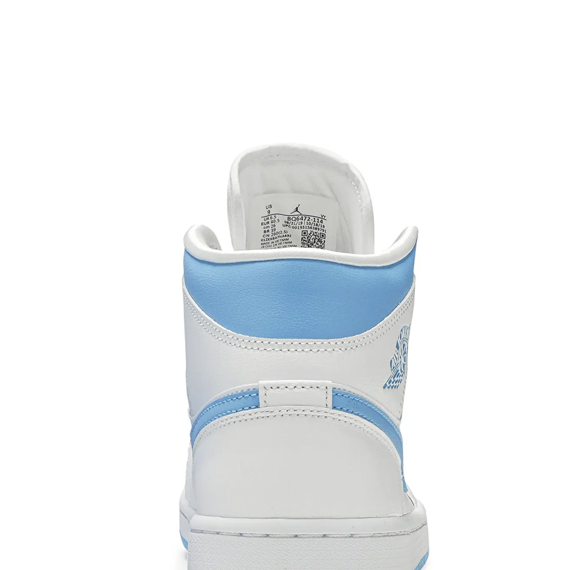 Air Jordan 1 Mid 'UNC' Women's Basketball Shoes (2020) - Stylish Sneakers for Casual Wear, Gym & Street Fashion