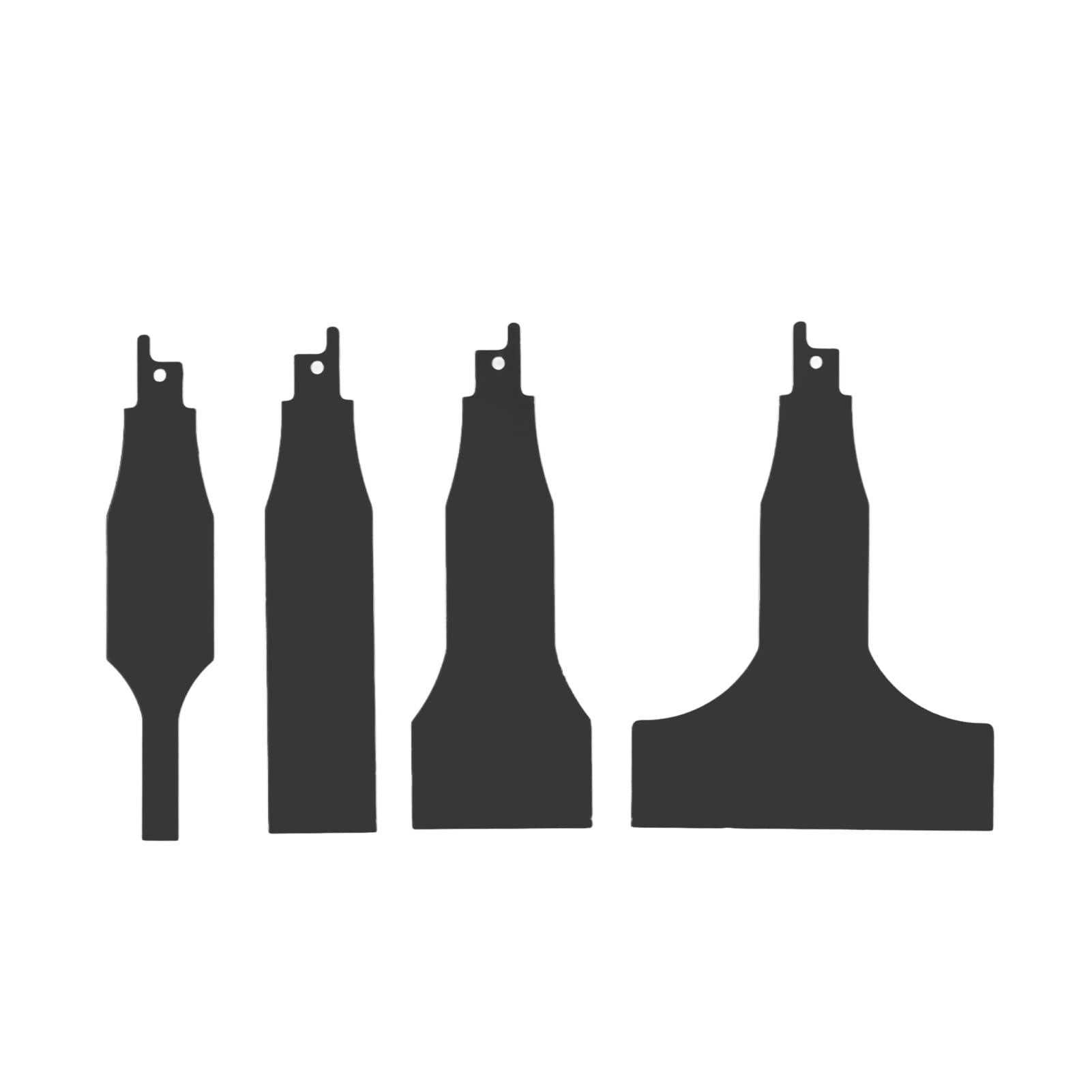 4PCS High Carbon Steel Reciprocating Saw Scraper Blades - Multi-Purpose Tile Cleaning & Grout Removal Tools for DIY Home Renovation, Flooring Projects and Construction Work