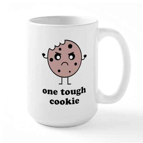 White - One Tough Cookie Large Mug
