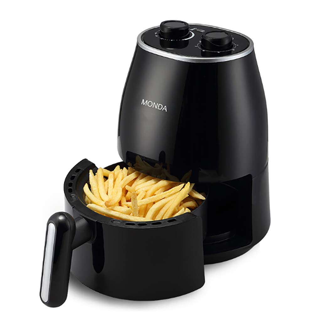ZMIN 1.6 Quart Compact Oil-Less Air Fryer - Multi-Functional Smart Hot Air Oven Cooker with 60-Min Timer & Auto Shutoff, BPA-Free, Nonstick & Easy to Clean - Perfect for Healthy Frying, Baking, Roasting & Reheating in Small Kitchens, Dorms or RVs