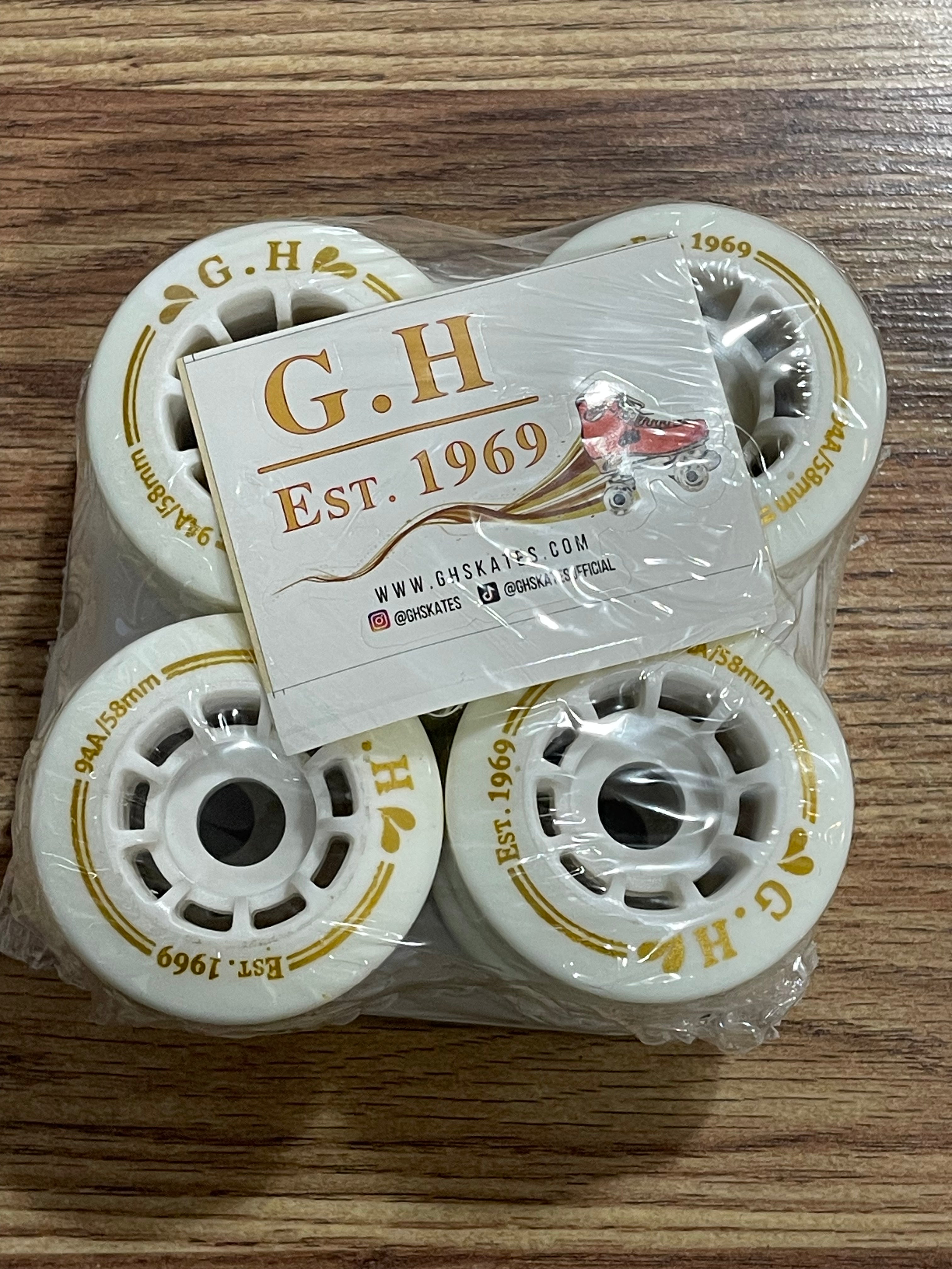 GH Skates High Rebound PU Quad Roller Skates Wheels 85A 91A - Durable Outdoor & Indoor Skating Wheels for Artistic, Derby & Recreational Roller Skating