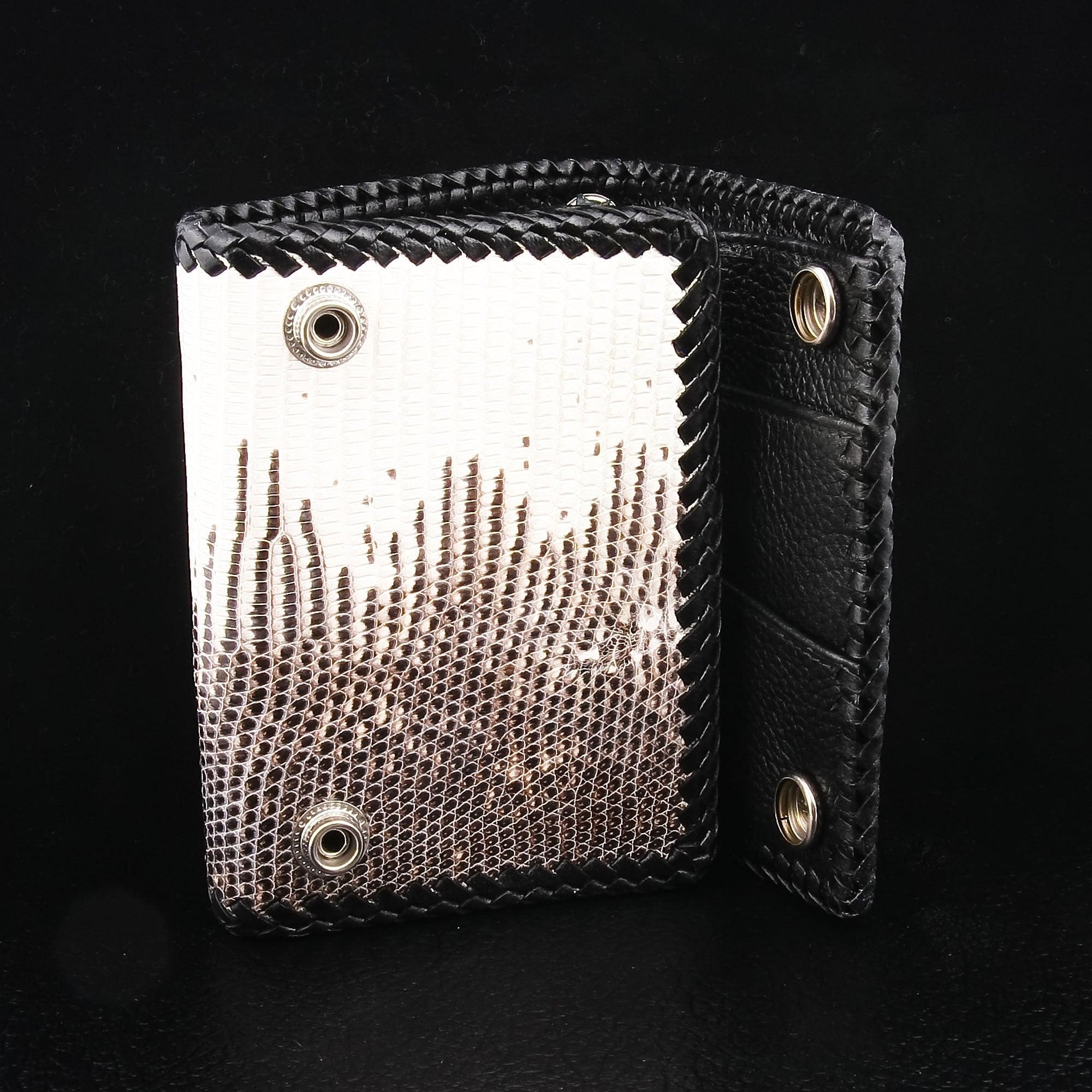 Premium Crossbody Lizard Leather Chain Wallet for Men & Women - Stylish RFID-Blocking Bifold Wallet for Travel, Shopping & Night Out