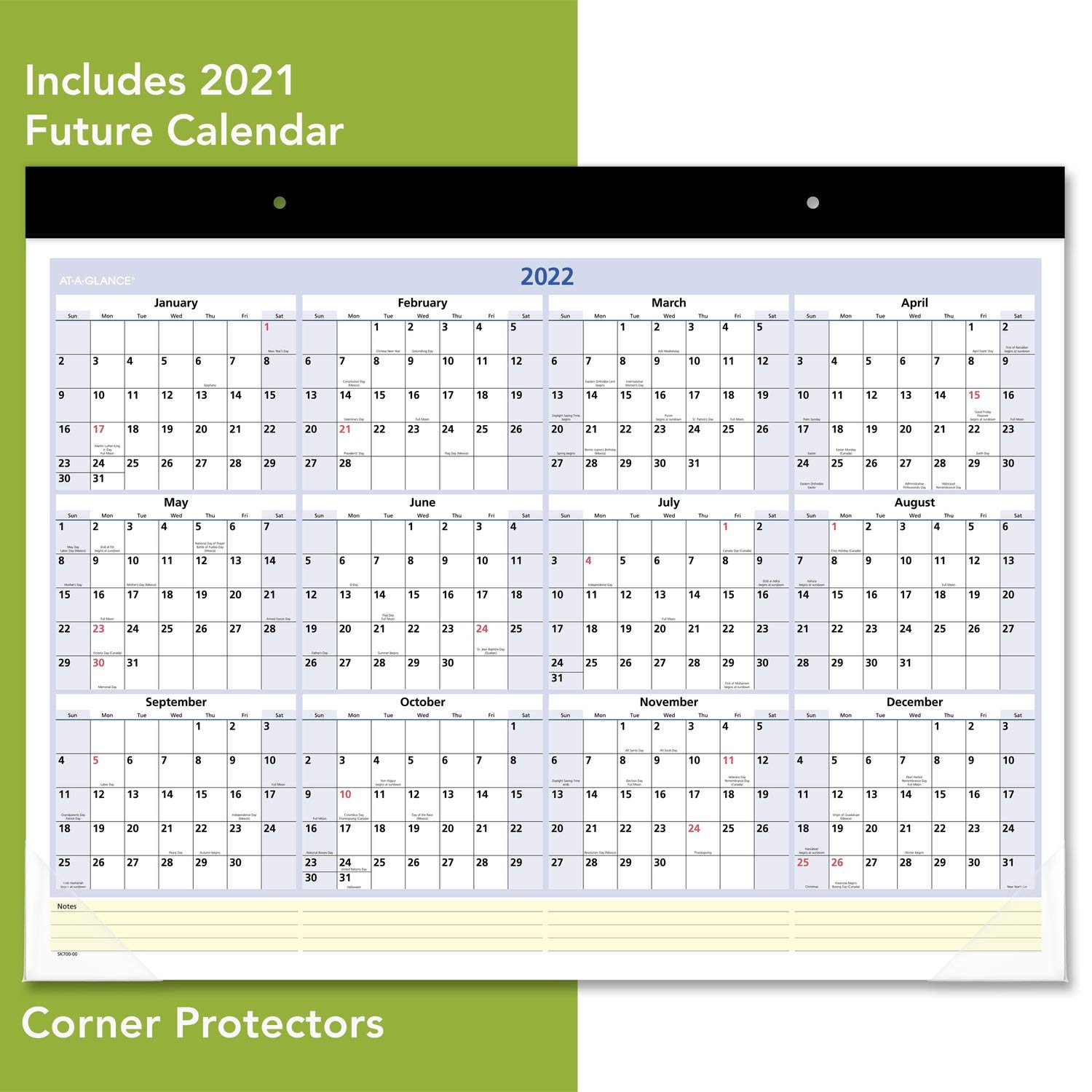 AT-A-GLANCE 2021 Monthly Desk Calendar - 22