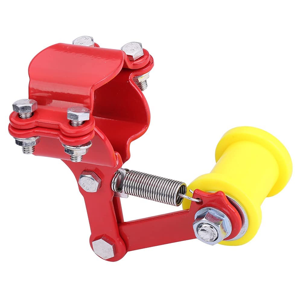 Universal Motorcycle Chain Tensioner - Automatic Adjuster Bolt-On Roller for Gorgeri & Other Bikes | Red Modified Accessory | Perfect for Off-Road, Cruiser & Custom Bike Upgrades