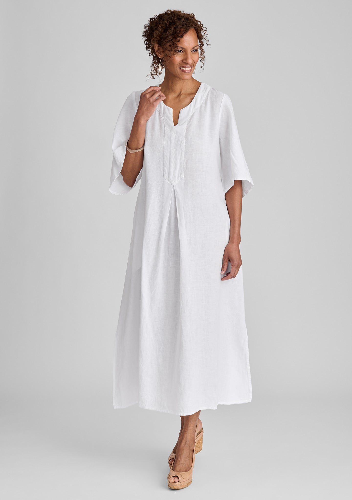 Stylish Linen Caftan Maxi Dress for Women - Boho Summer Beach Cover Up & Casual Lounge Wear