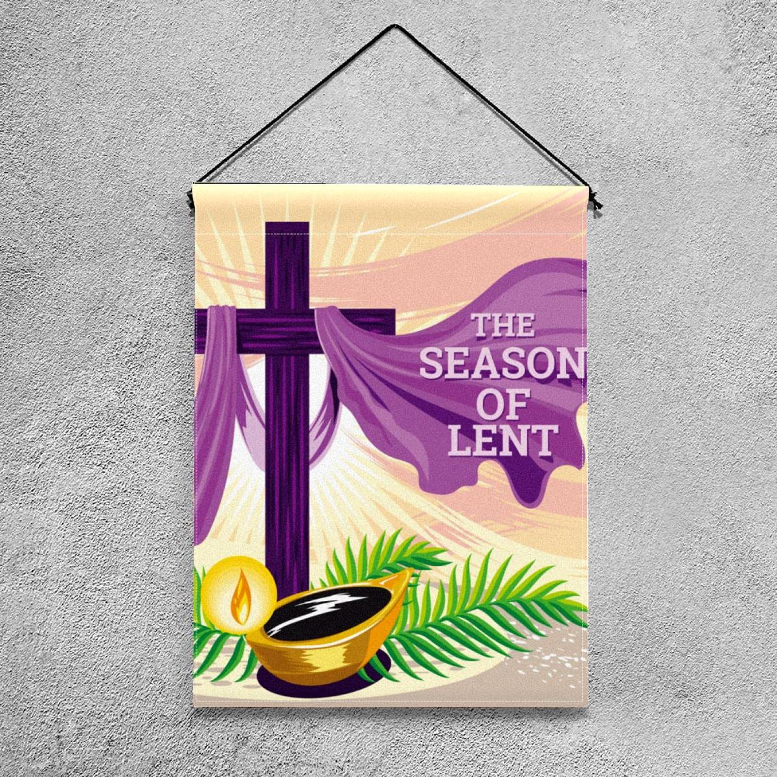 12×18 Inch Double Sided Holy Week Garden Flag - Lenten Season Yard Banner for Outdoor Decor, Easter Party & Home Decoration | Weather-Resistant Holiday Flag for Church, Porch & Garden Display
