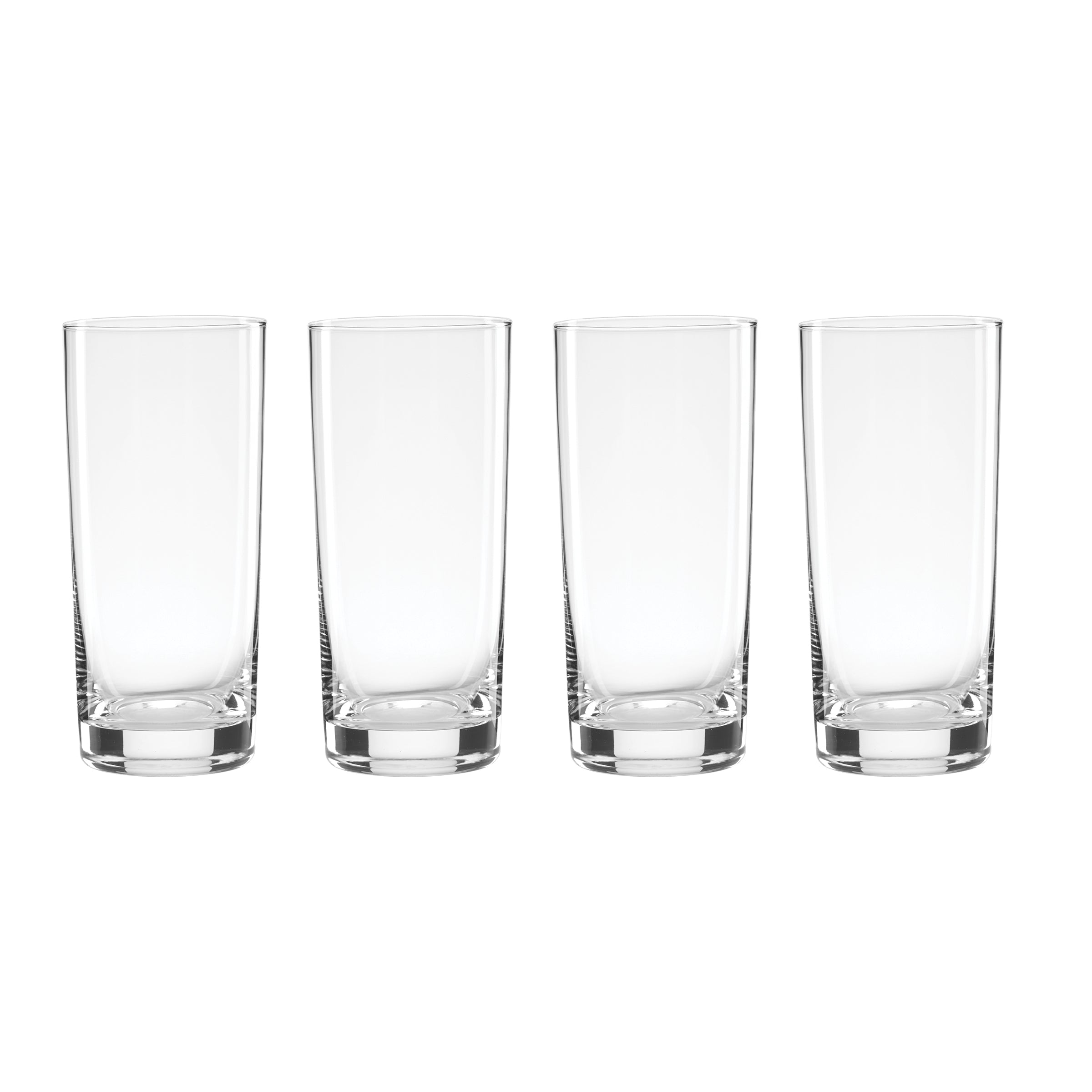 Premium 5 O'Clock Highball Glasses Set of 4 - Elegant Cocktail & Whiskey Drinking Glasses for Home Bar, Parties & Entertaining