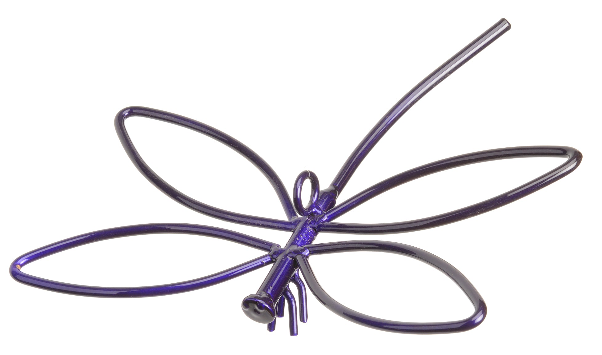 Handmade Wrought Iron Hanging Dragonfly Decor - Purple Country Style Wall Art for Home, Garden & Patio | USA Crafted Rustic Decorations for Living Room, Bedroom & Outdoor Spaces